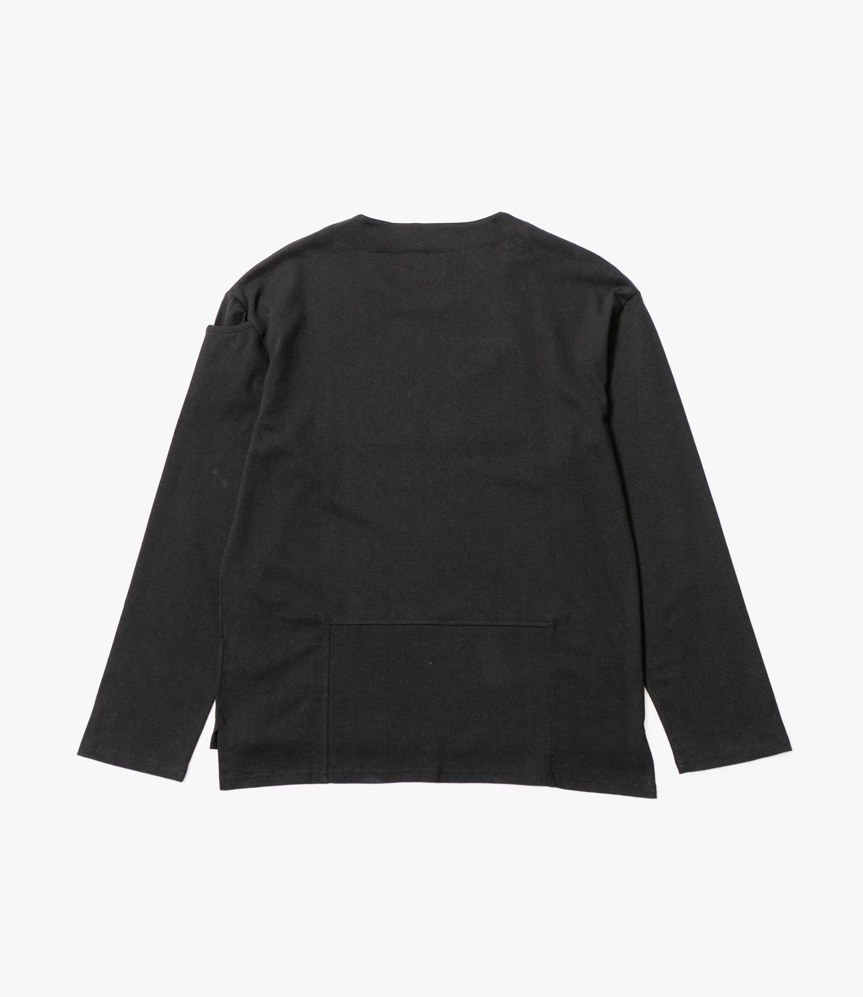 Fisherman Bib Neck Shirt – Black - Image 5