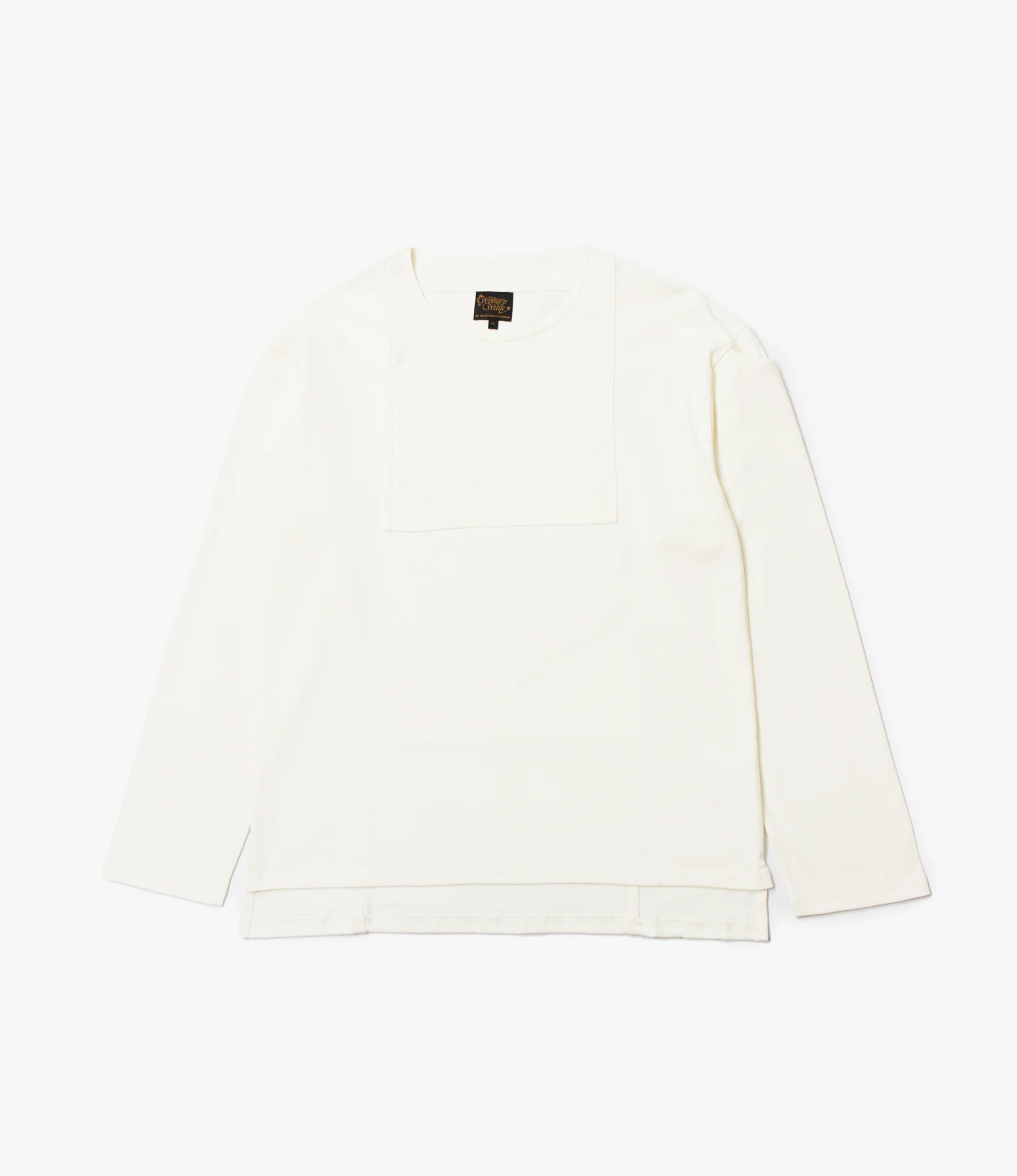 Fisherman Bib Neck Shirt – Off White