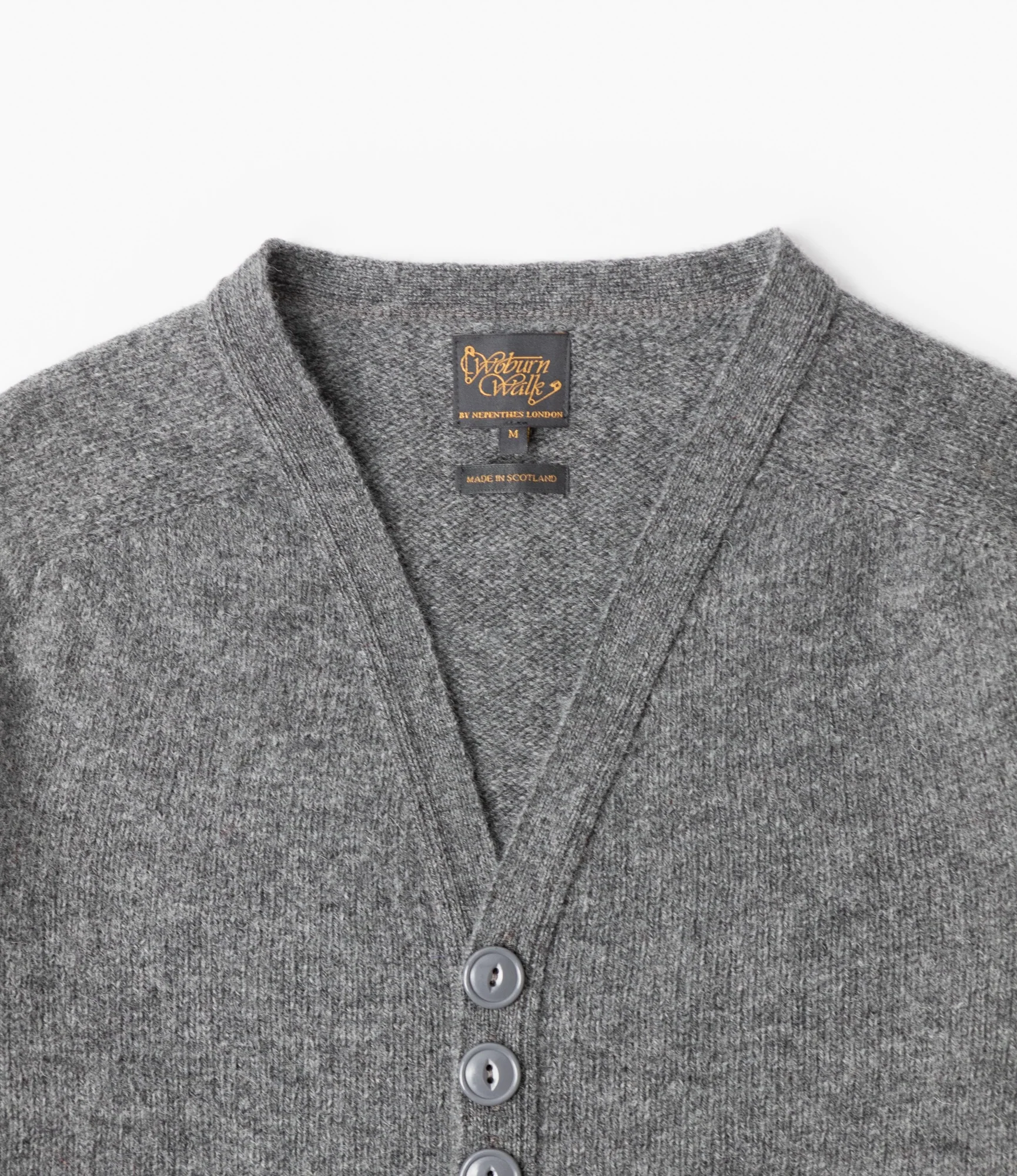 Fisherman Cardigan – Grey Shetland Wool - Image 2