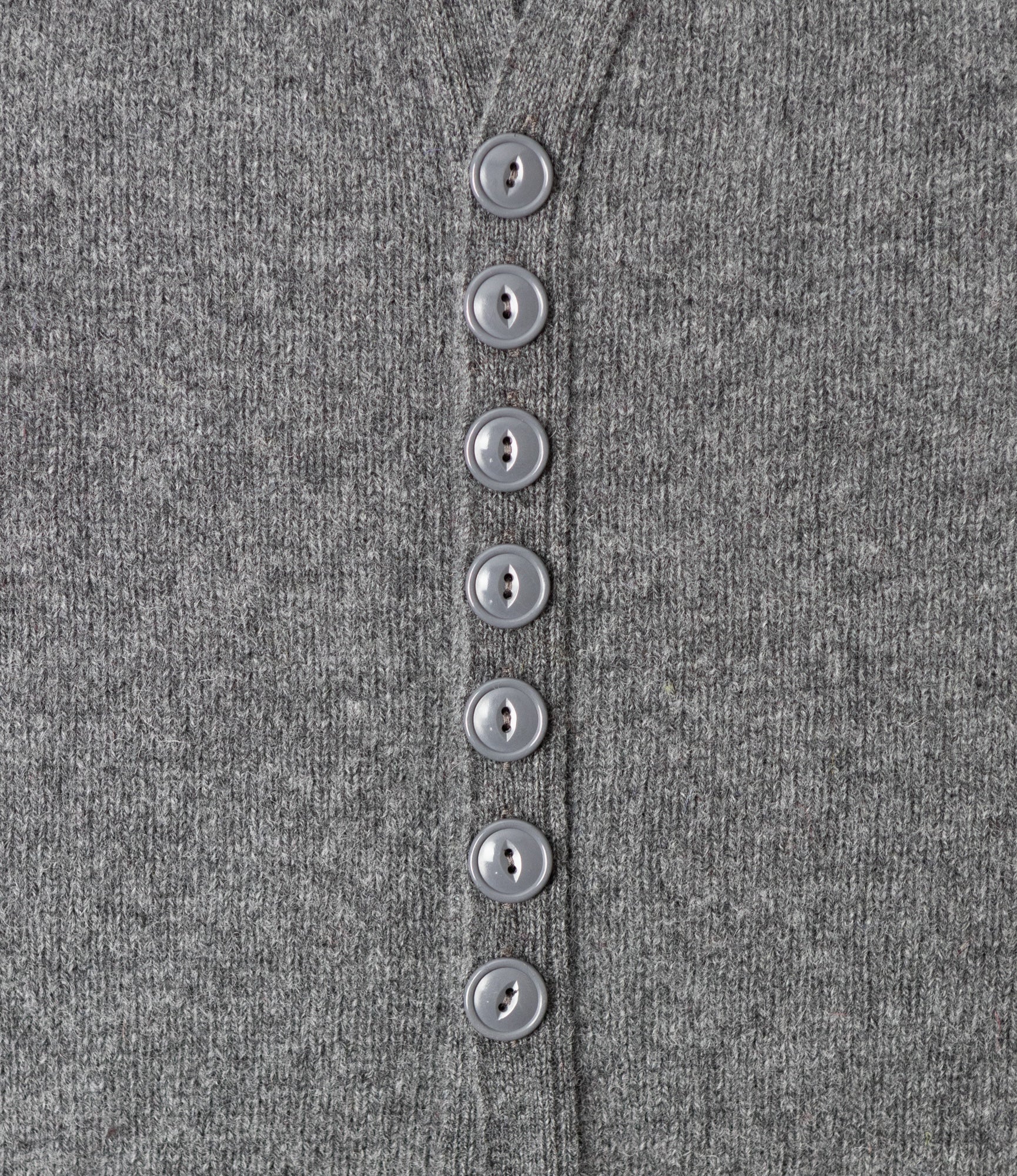 Fisherman Cardigan – Grey Shetland Wool - Image 3