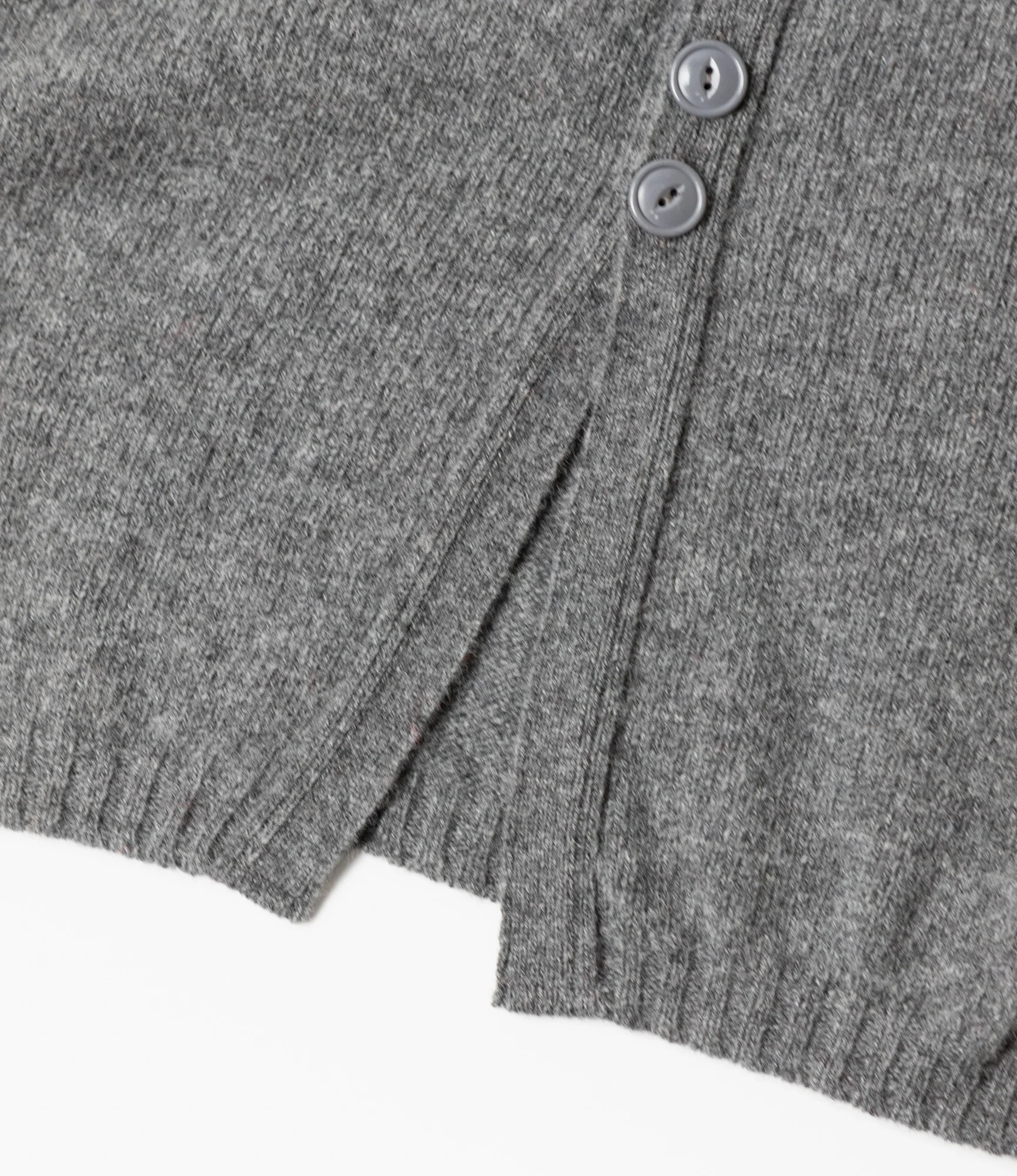 Fisherman Cardigan – Grey Shetland Wool - Image 4