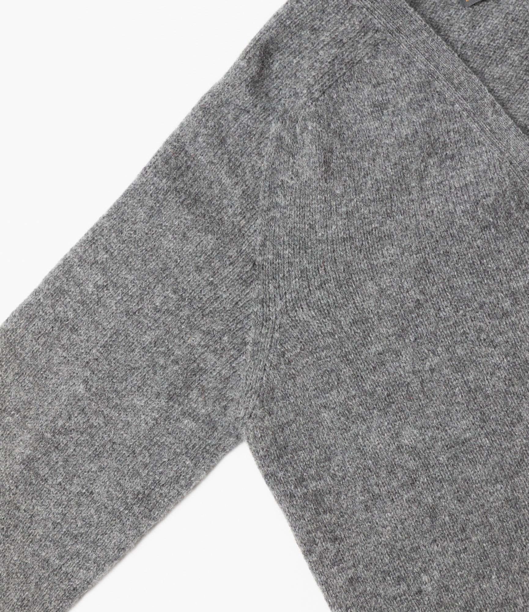 Fisherman Cardigan – Grey Shetland Wool - Image 5