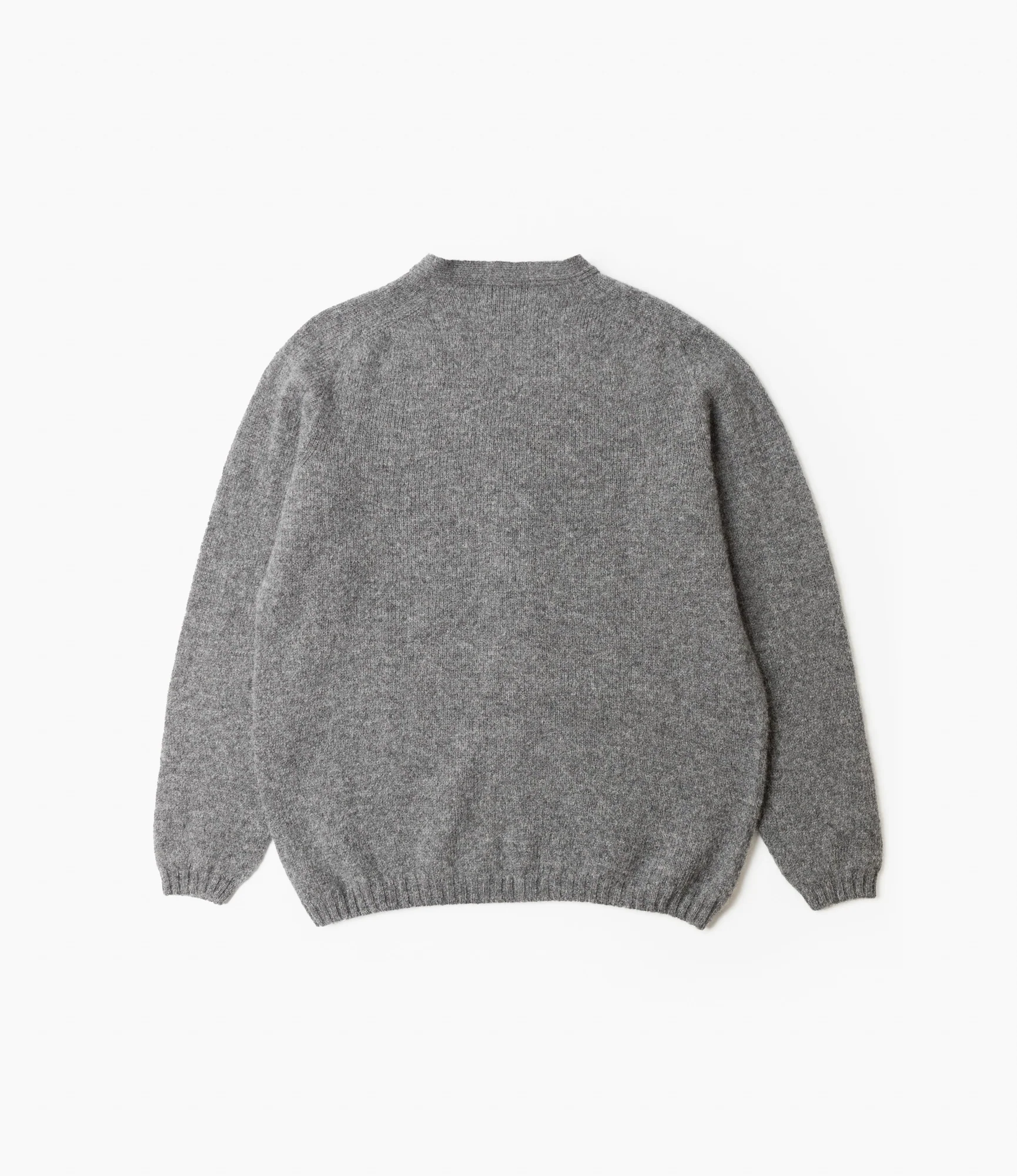 Fisherman Cardigan – Grey Shetland Wool - Image 6