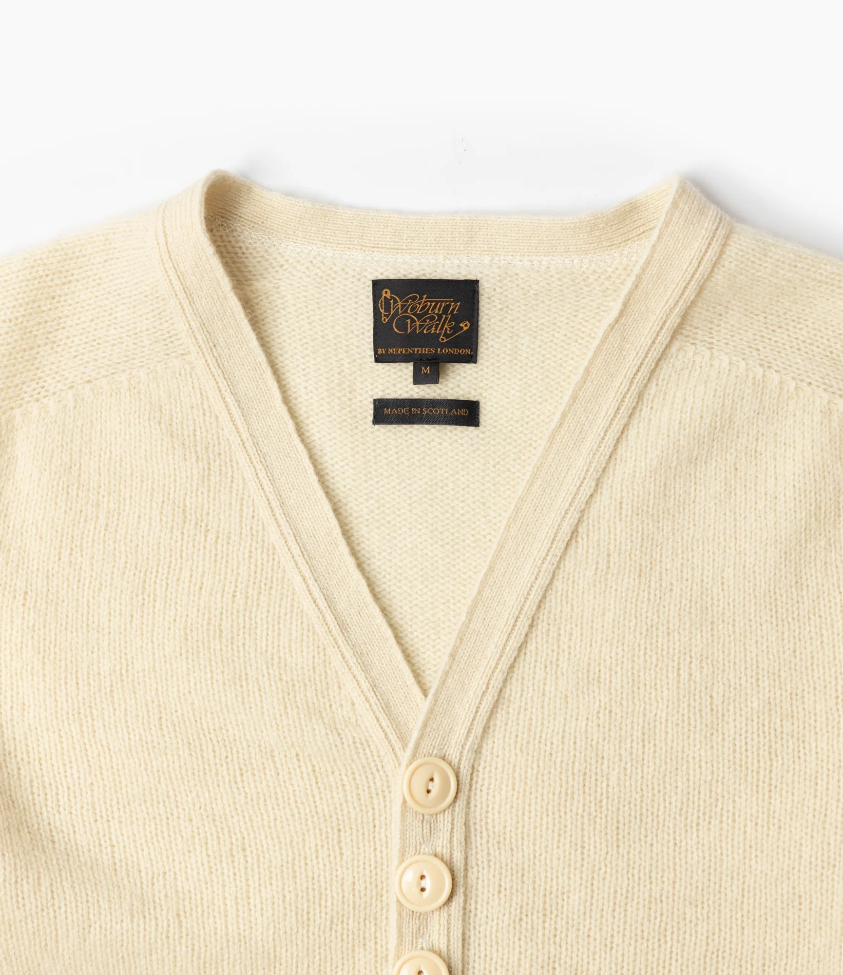 Fisherman Cardigan – Off-White Shetland Wool - Image 2