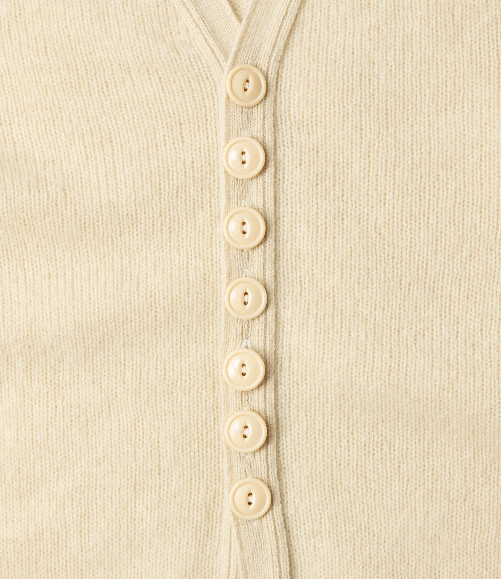 Fisherman Cardigan – Off-White Shetland Wool - Image 3