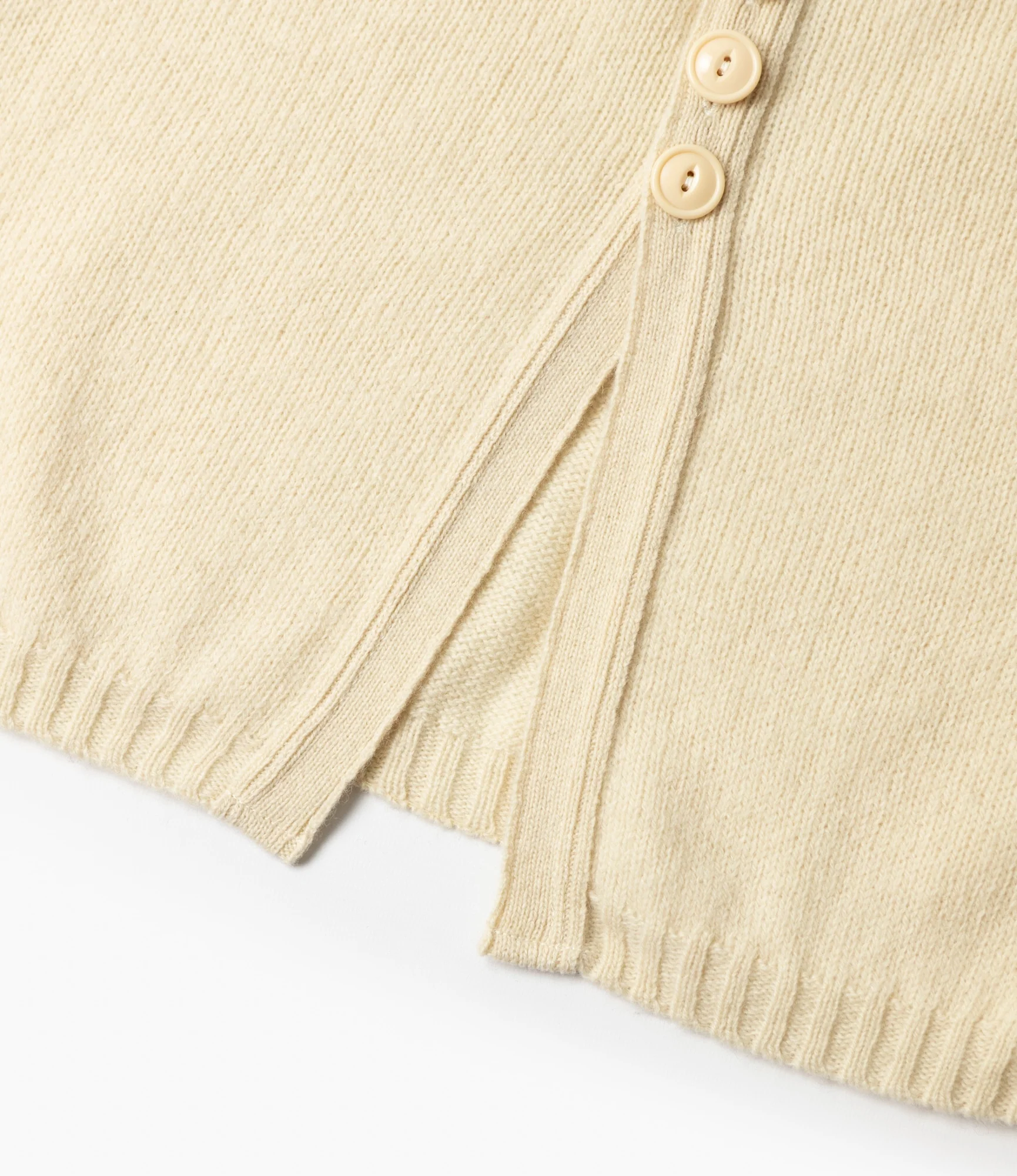 Fisherman Cardigan – Off-White Shetland Wool - Image 4