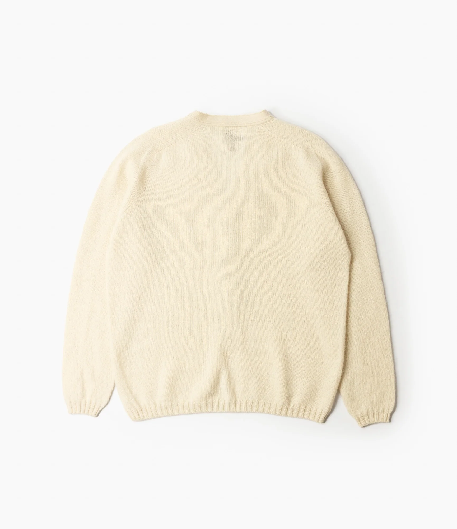 Fisherman Cardigan – Off-White Shetland Wool - Image 6