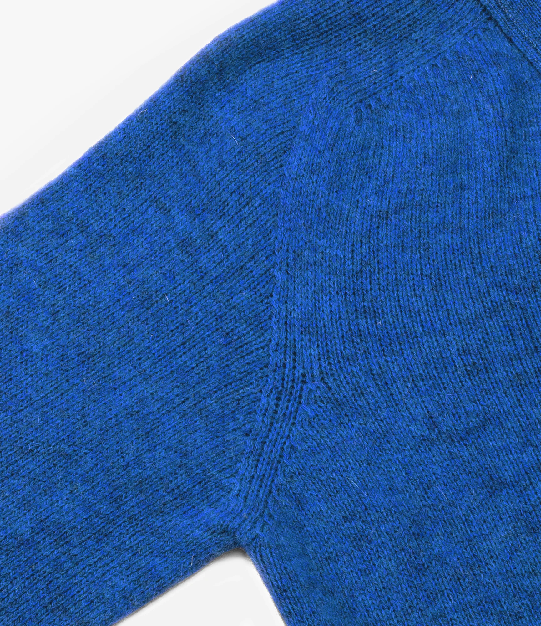 Fisherman Cardigan – Ocean Blue Shetland Wool - Image 4