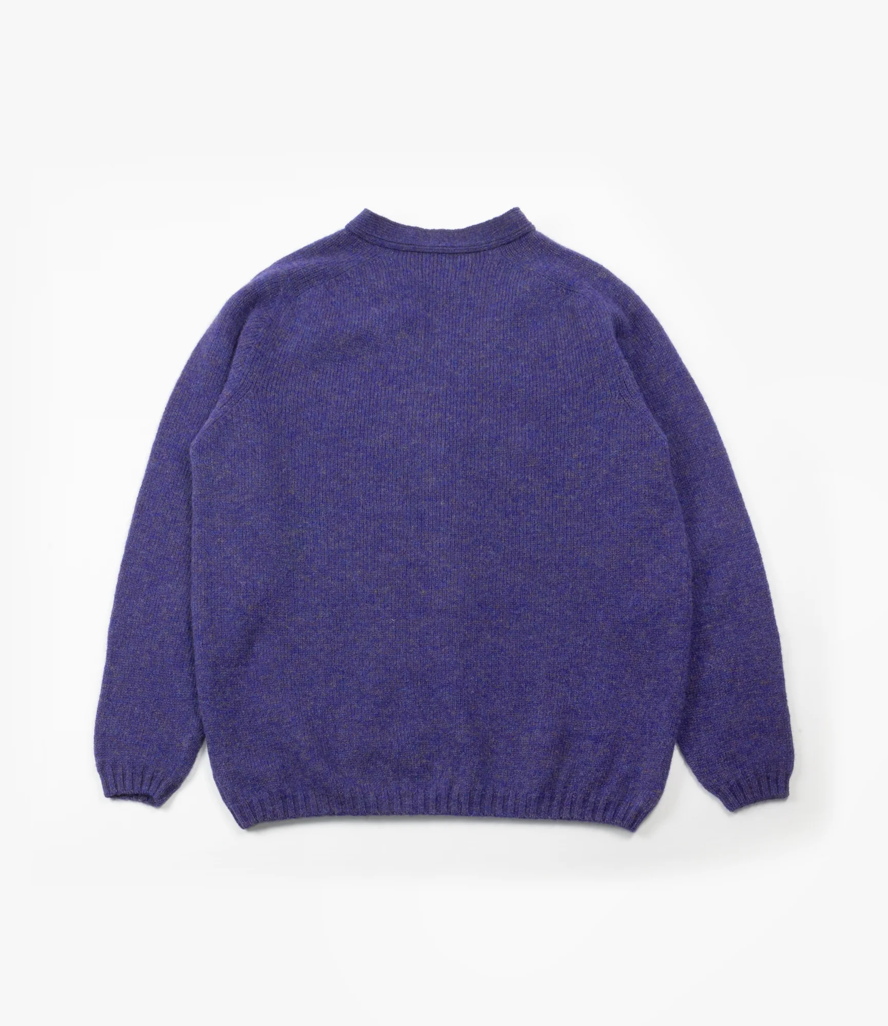 Fisherman Cardigan – Royal Violet Shetland Wool - Image 6
