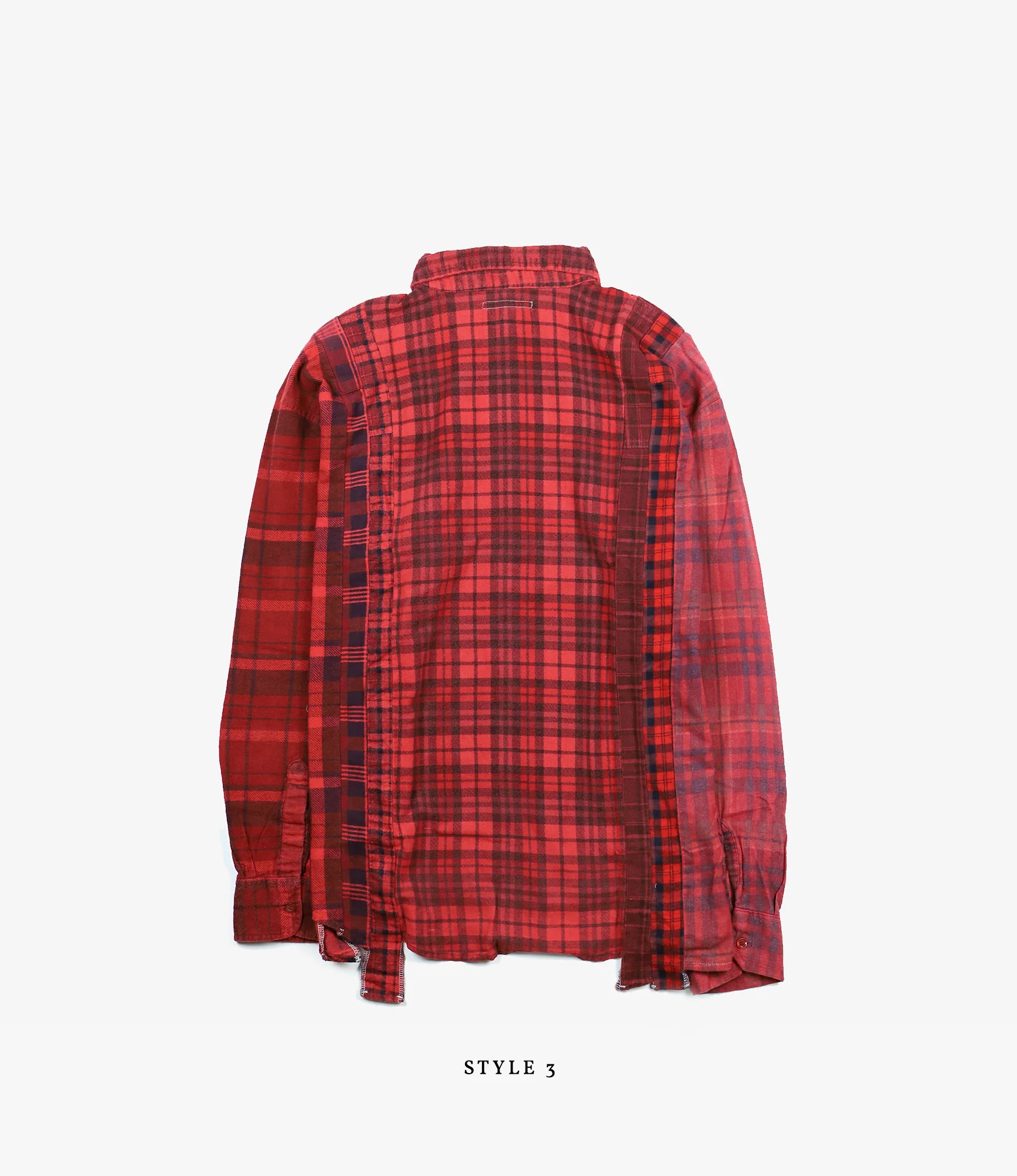 Wide 7 Cuts Shirt – Red Overdyed Flannel - Image 6
