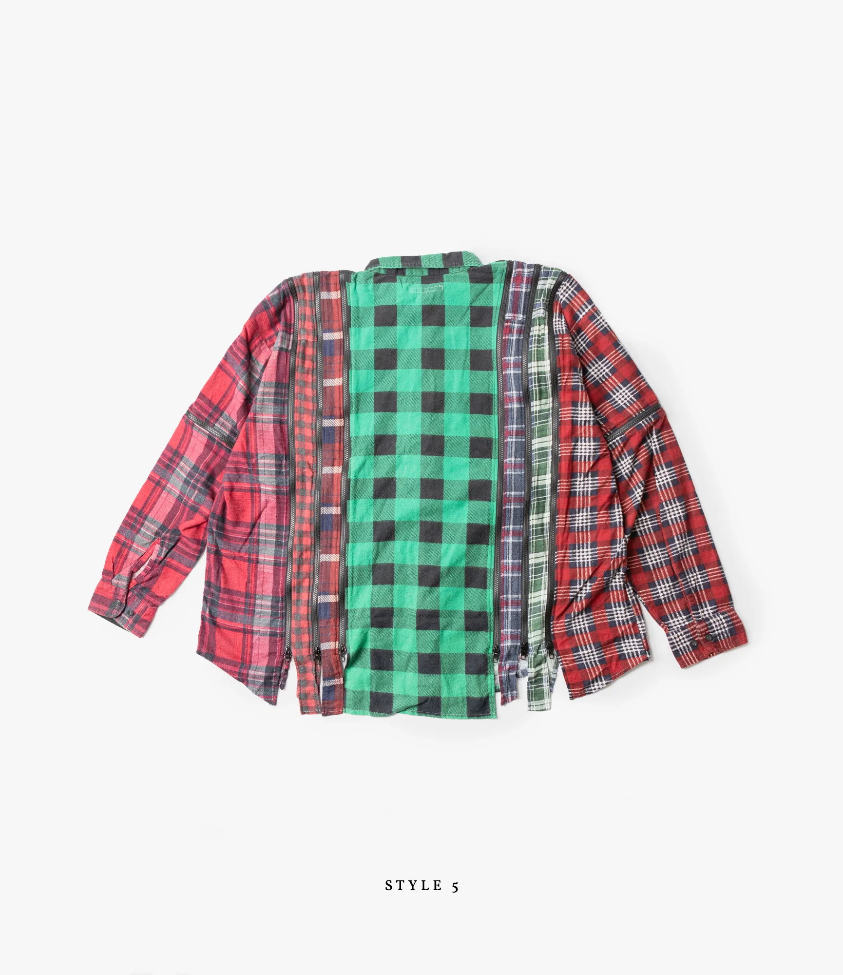 Wide Zipped 7 Cuts Shirt – Assorted Flannel - Image 10
