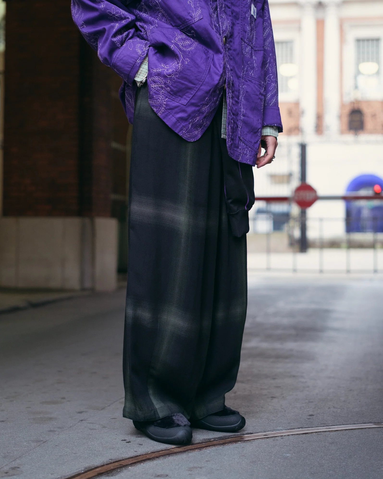 H.D. Pant – Black Plaid Rayon - Image 2