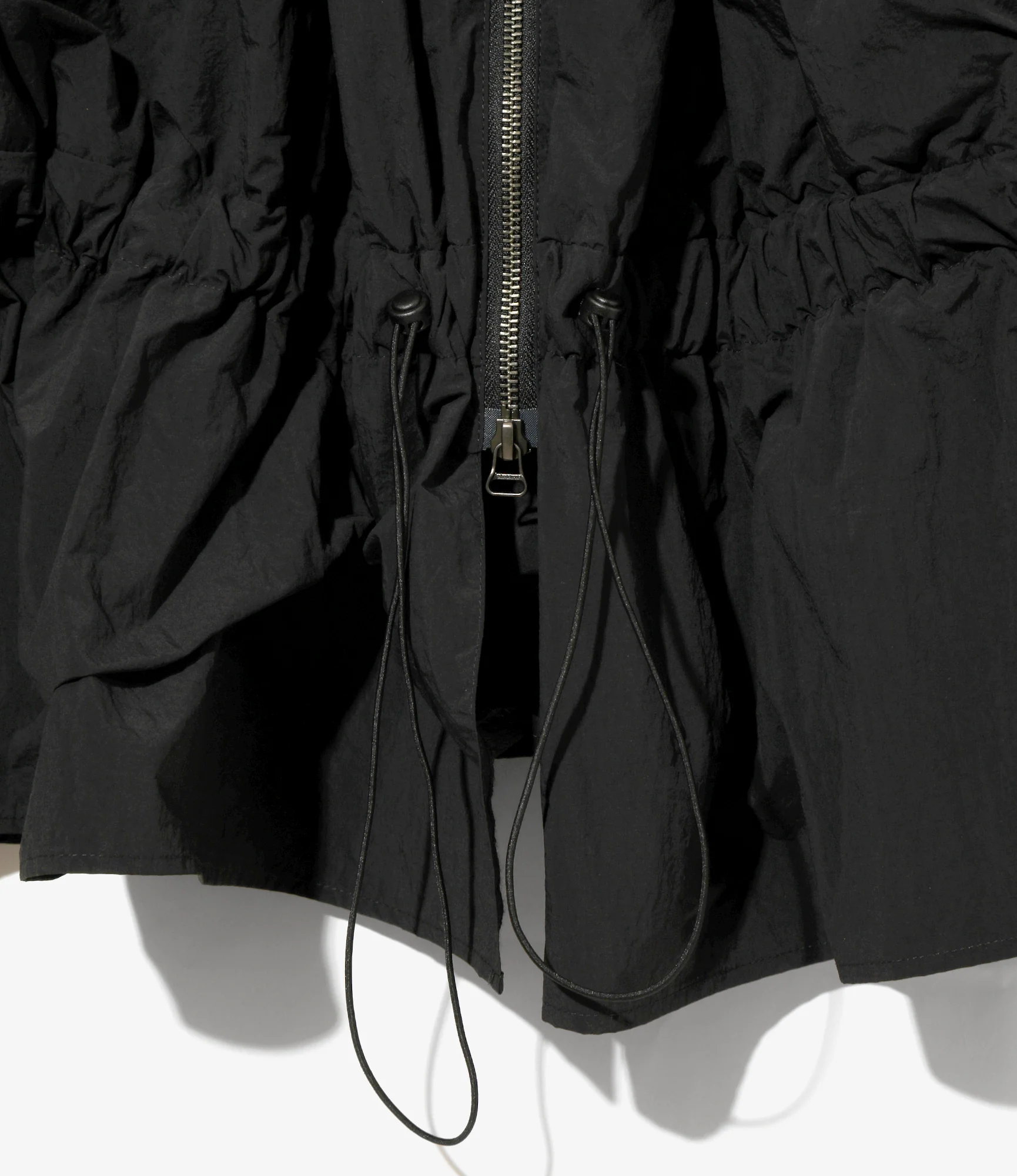 Hooded Zip Coat – Black - Image 4