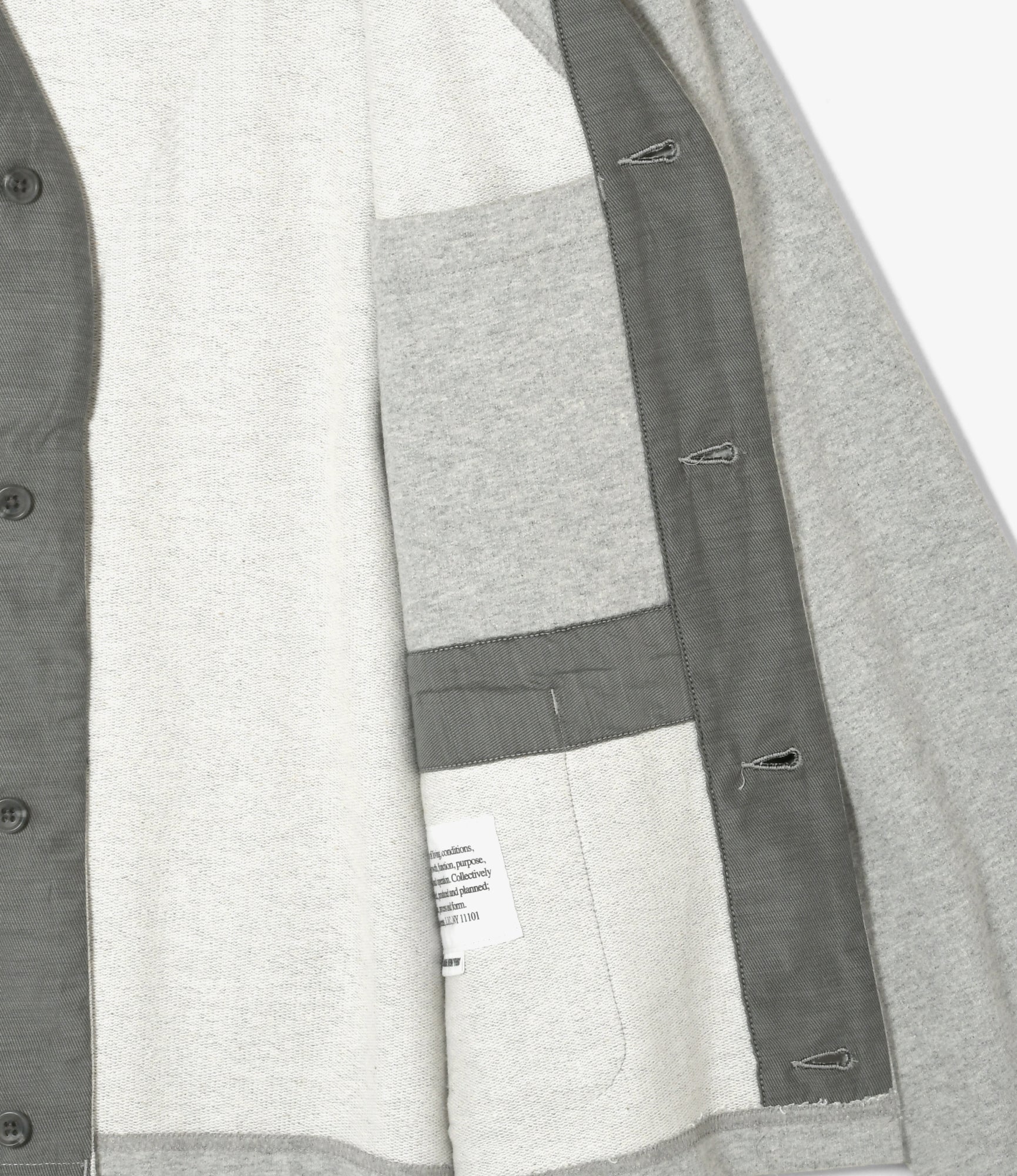 Knit Cardigan – Heather Grey French Terry - Image 3