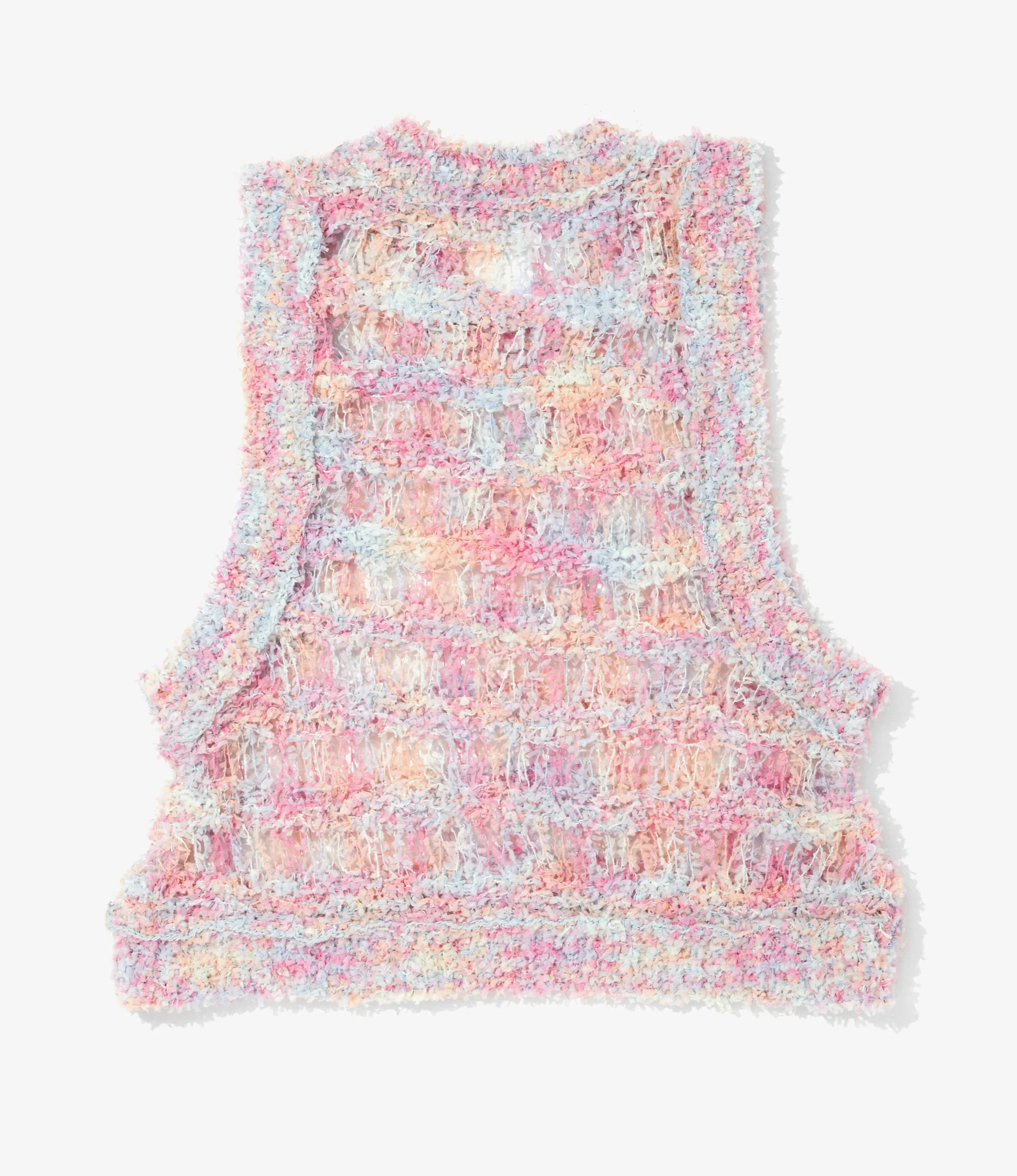 Knit Vest – Pink/Blue Fancy Yarn - Image 4