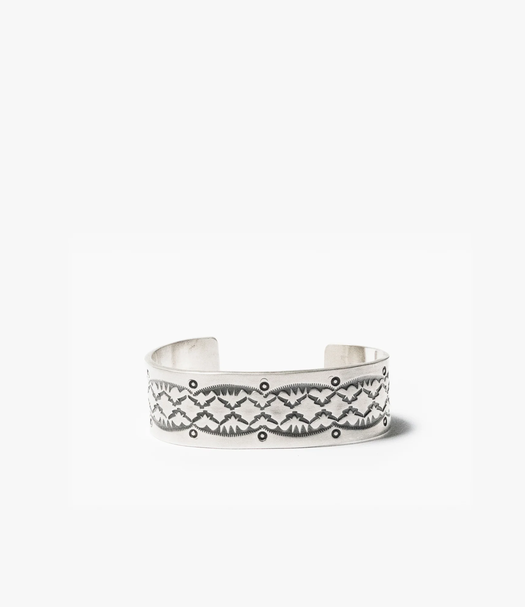 Large Navajo Cuff Two – Sterling Silver