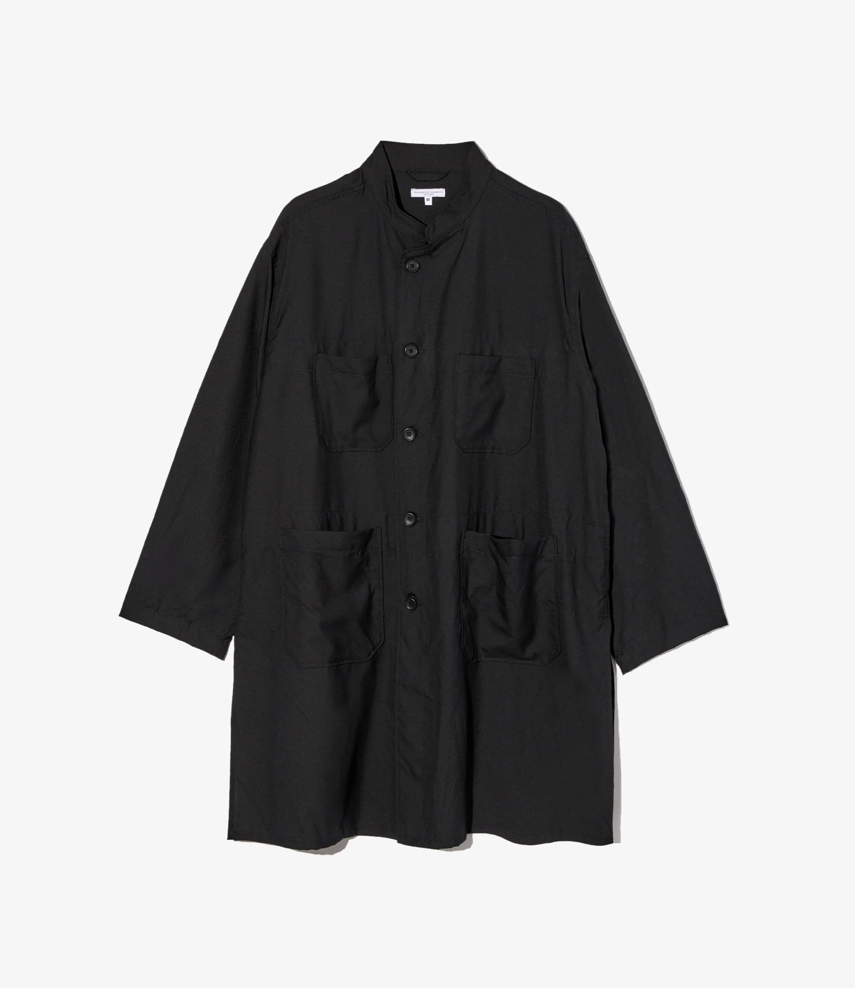 Long Dayton Shirt – Black Tropical Wool