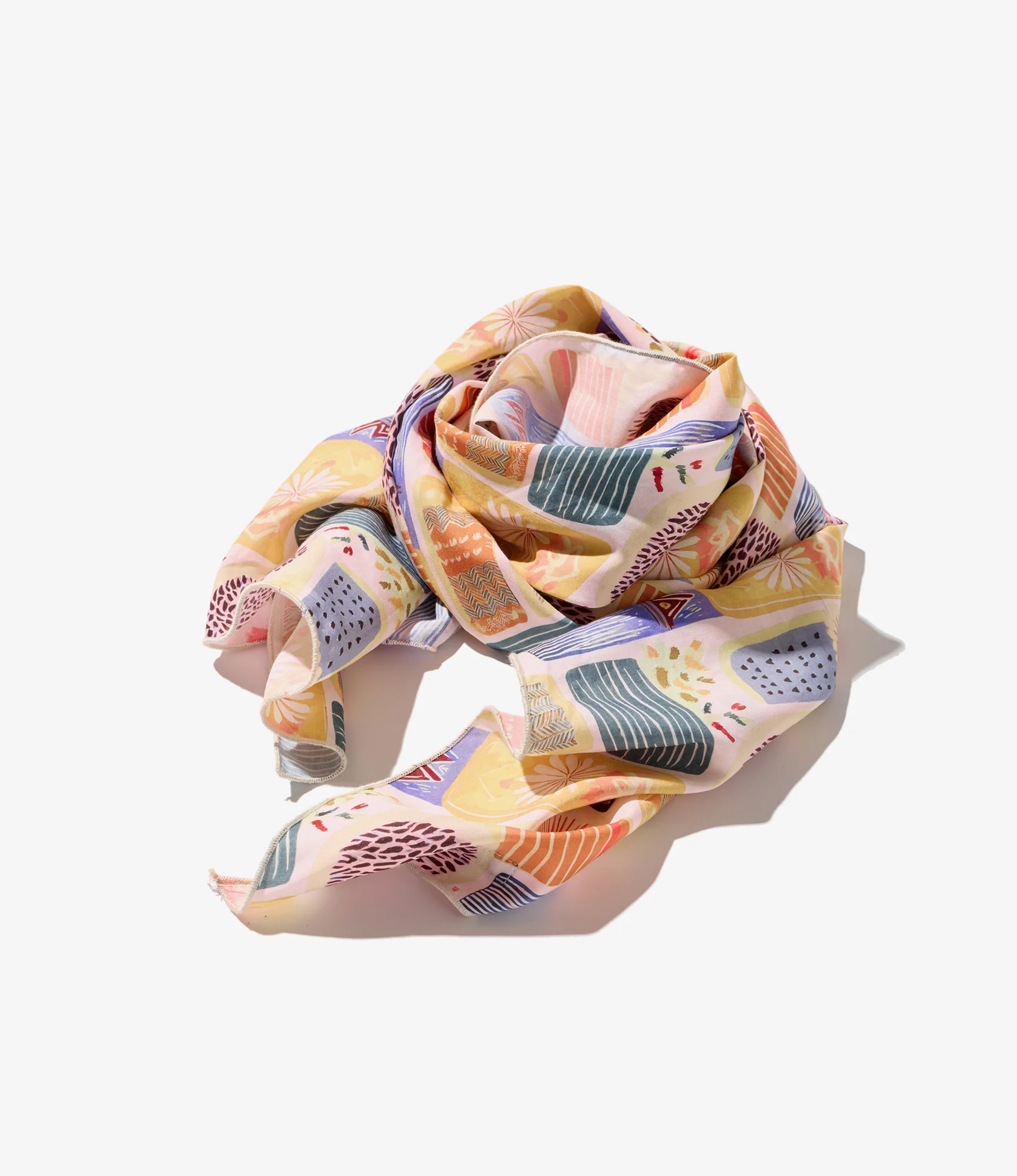 Long Scarf – Multicolour Jamaican Print Tencel