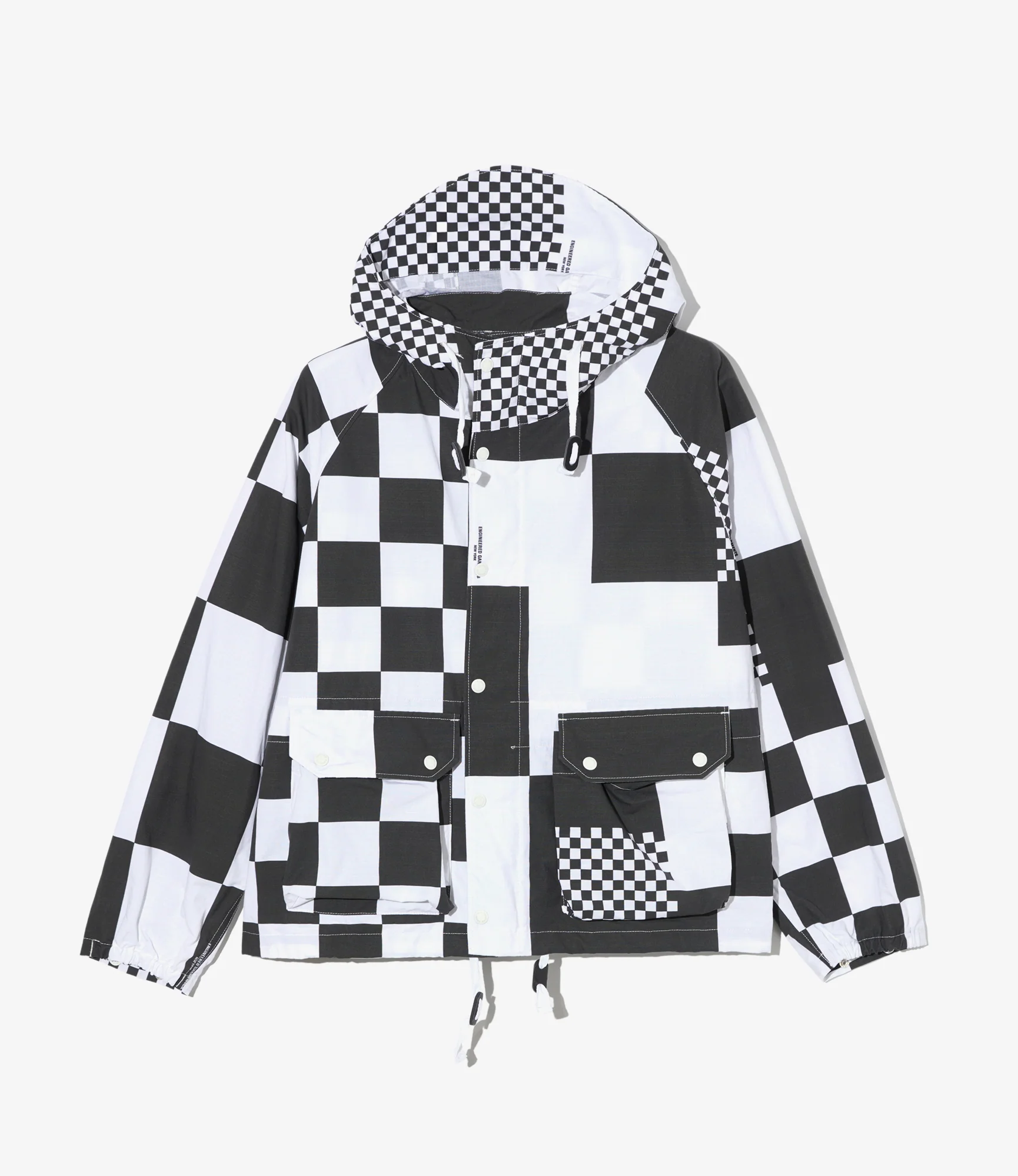 Lt Parka – White/Black Checker Print Ripstop