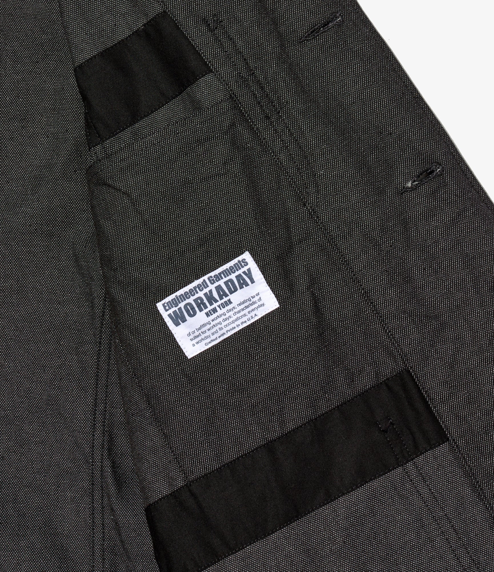 MED Blazer – Charcoal Heavy Oxford Cloth - Image 4
