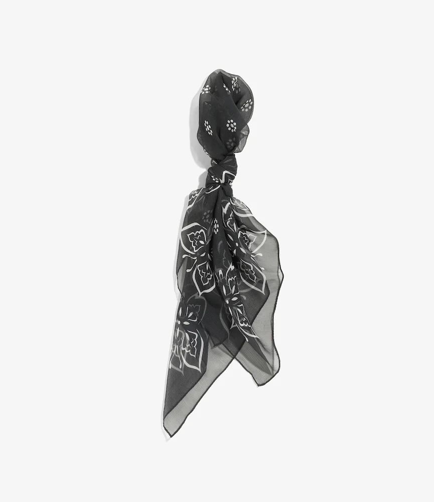 Silk Crepe Bandana Scarf - Image 6