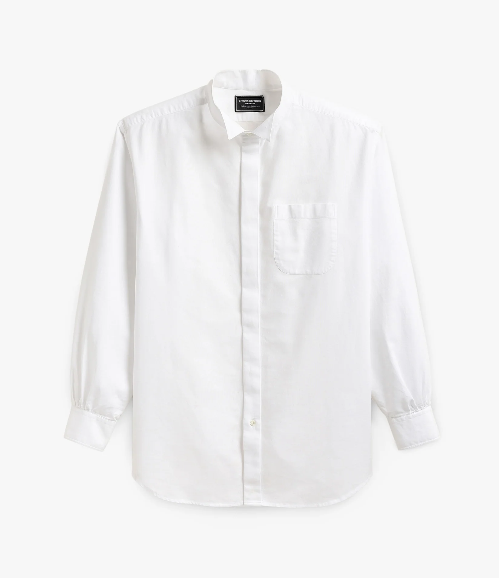 Oversized Wing Collar Shirt – White Oxford