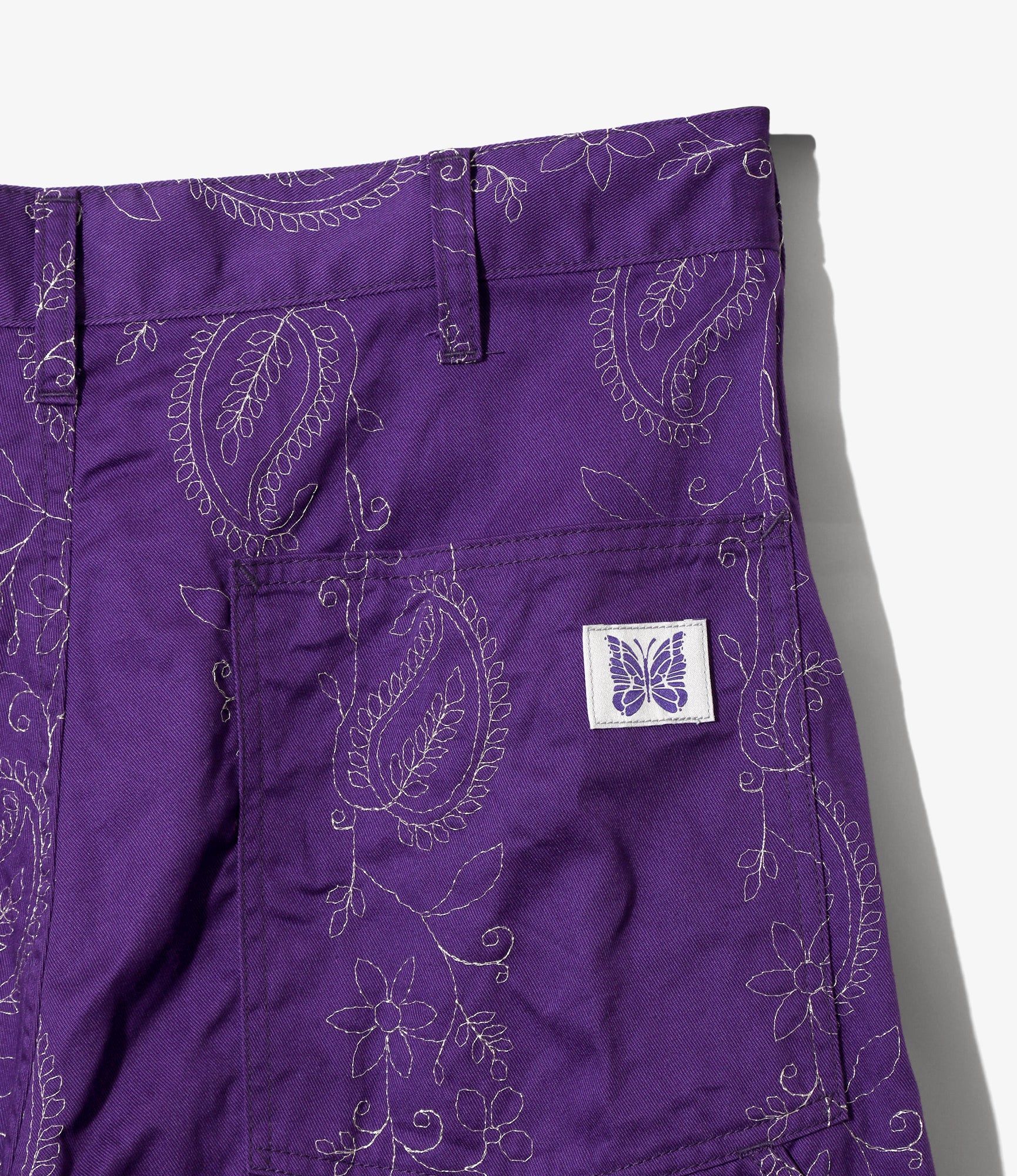 Painter Pant – Purple Embroidered Twill - Image 5