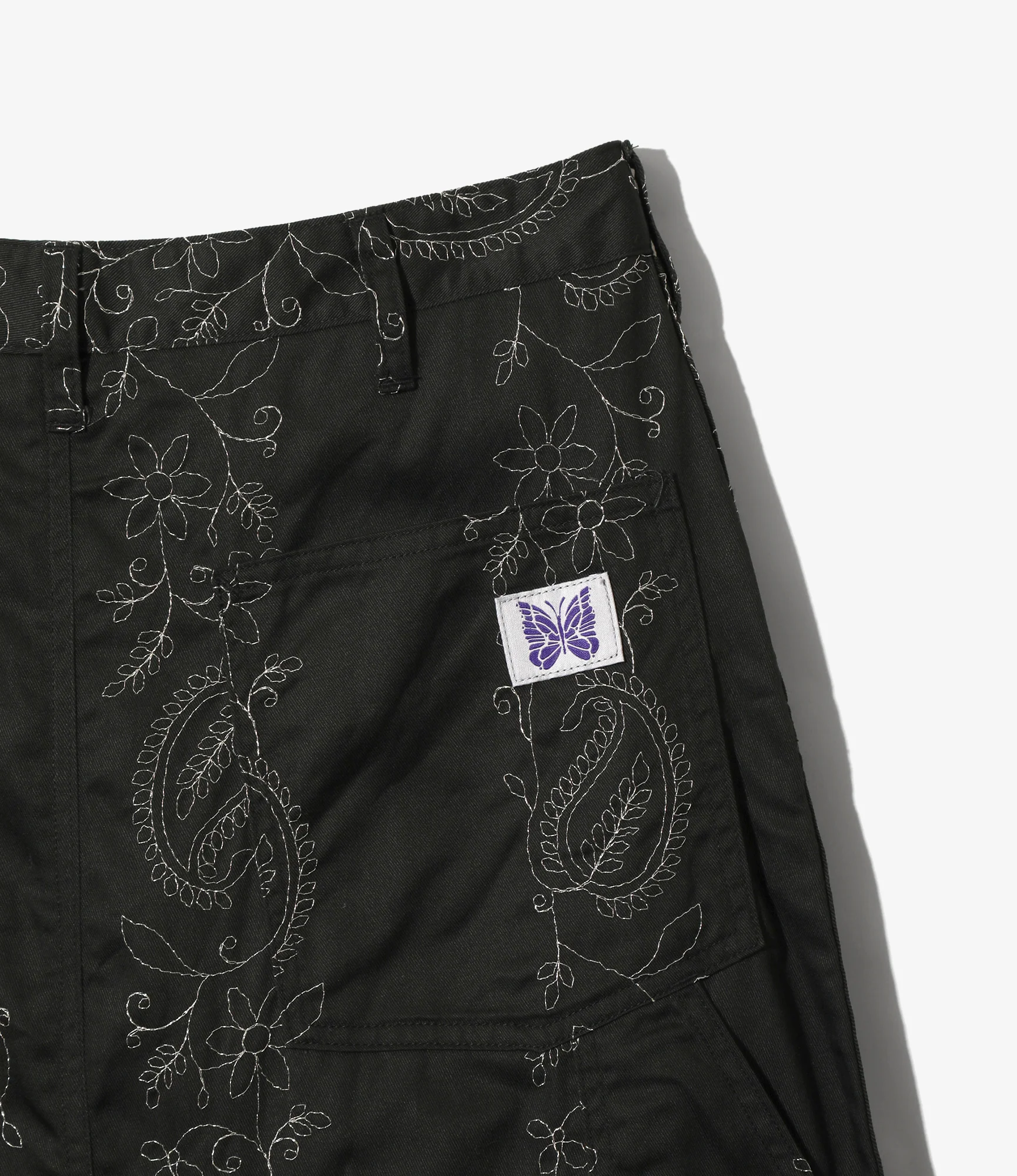 Painter Skirt – Black Embroidered Twill - Image 5