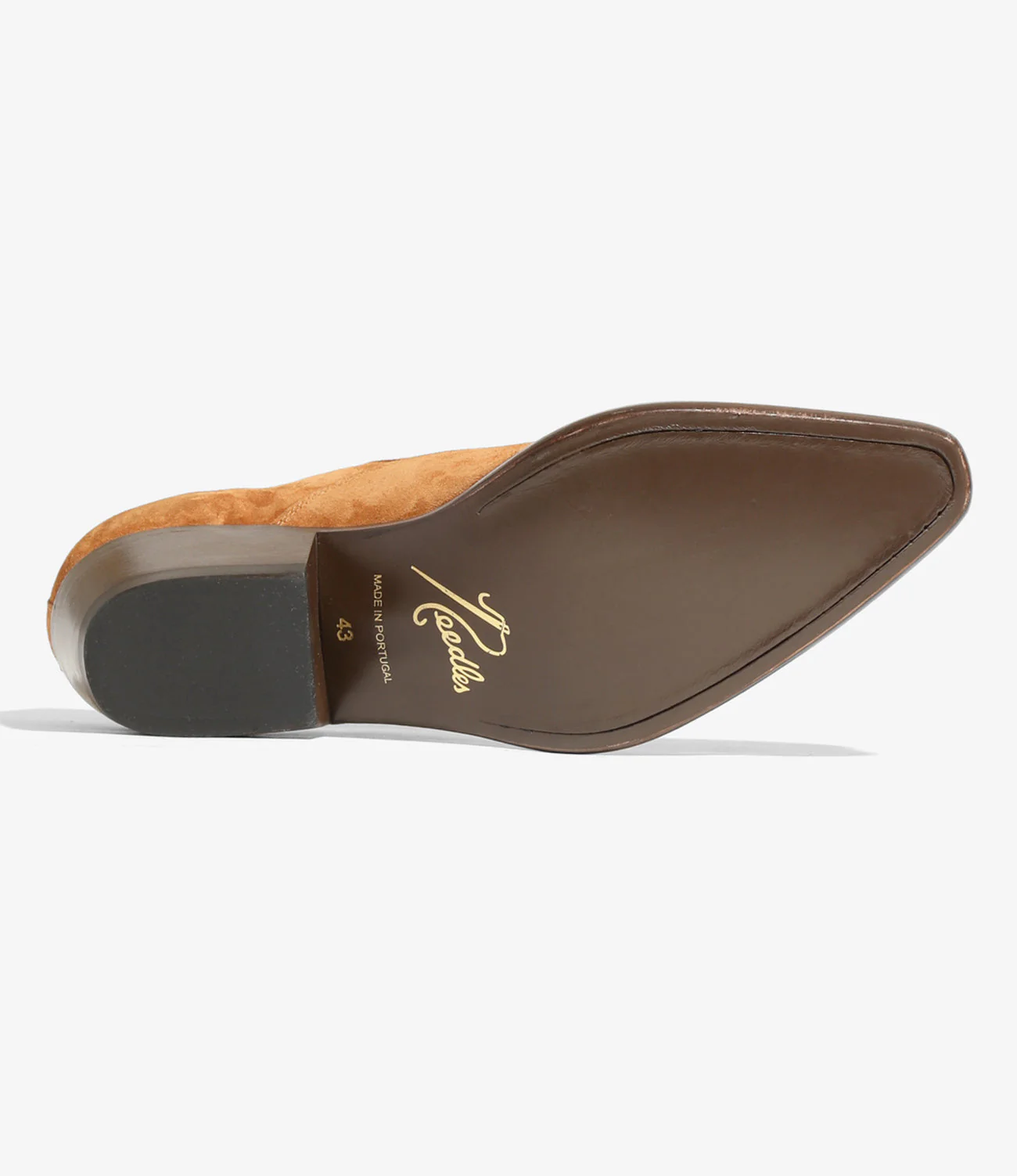 Papillon Stitched Cowboy Shoe – Brown Suede - Image 6
