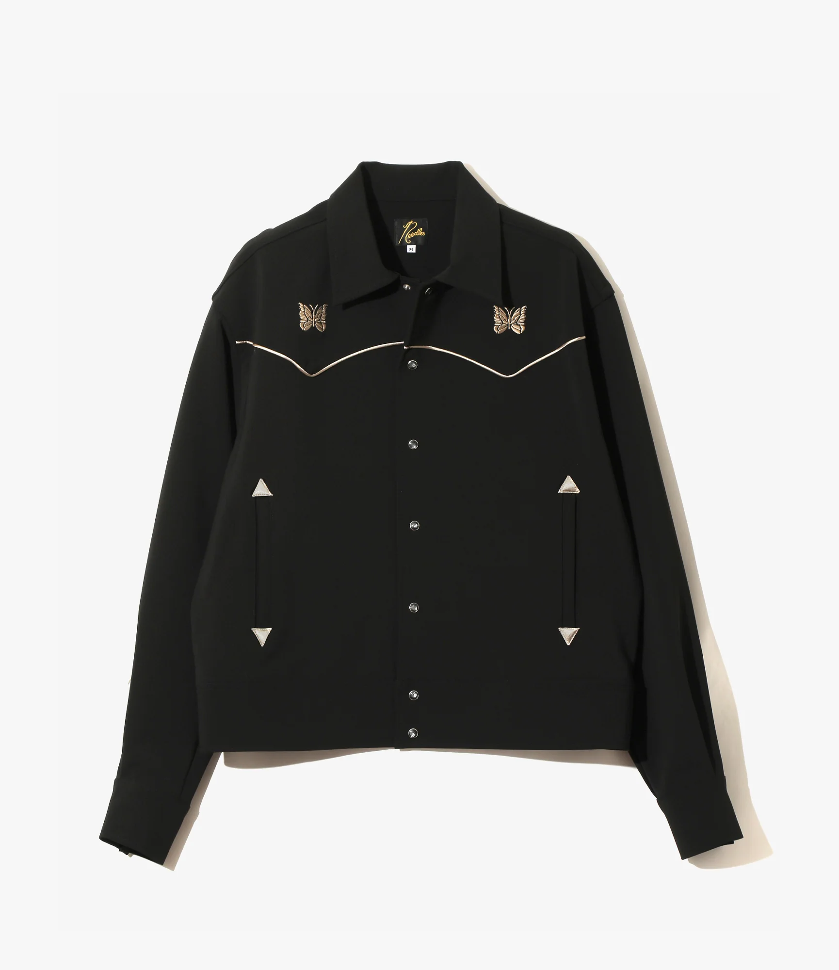 Piping Cowboy Jacket – Black Double Cloth