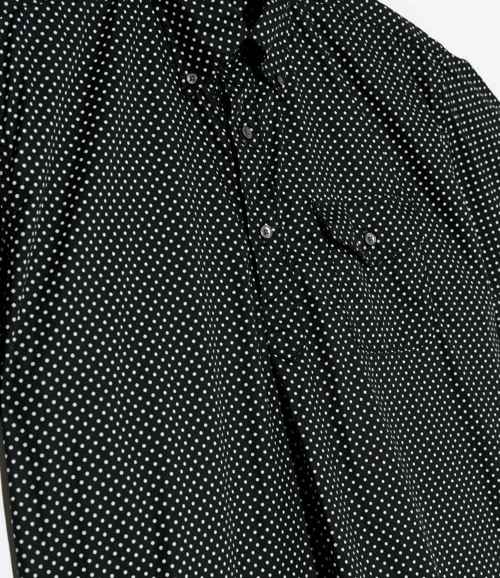 Popover Shirt – Black Polka Dot Broadcloth - Image 3