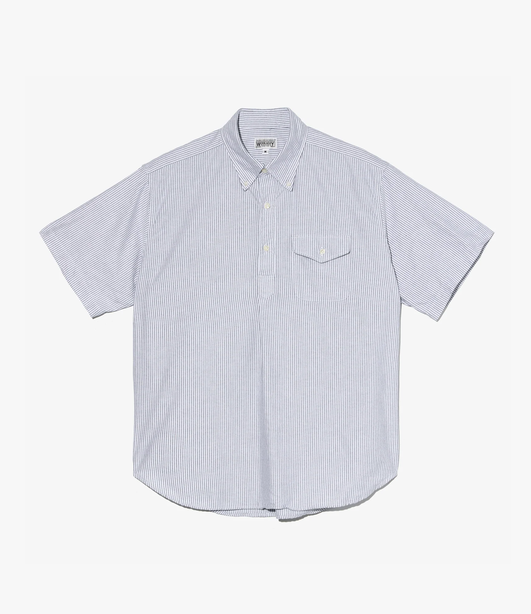 Popover Shirt – Blue Candy Stripe Oxford Cloth