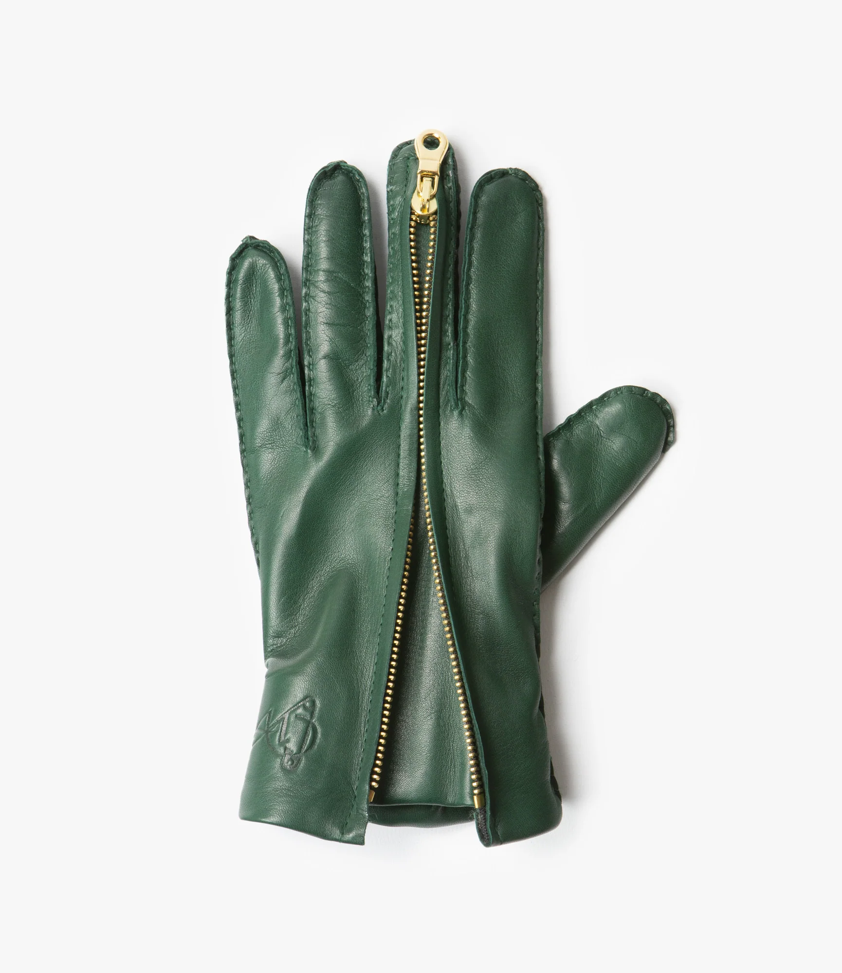 QR Lambskin Glove – Green - Image 3