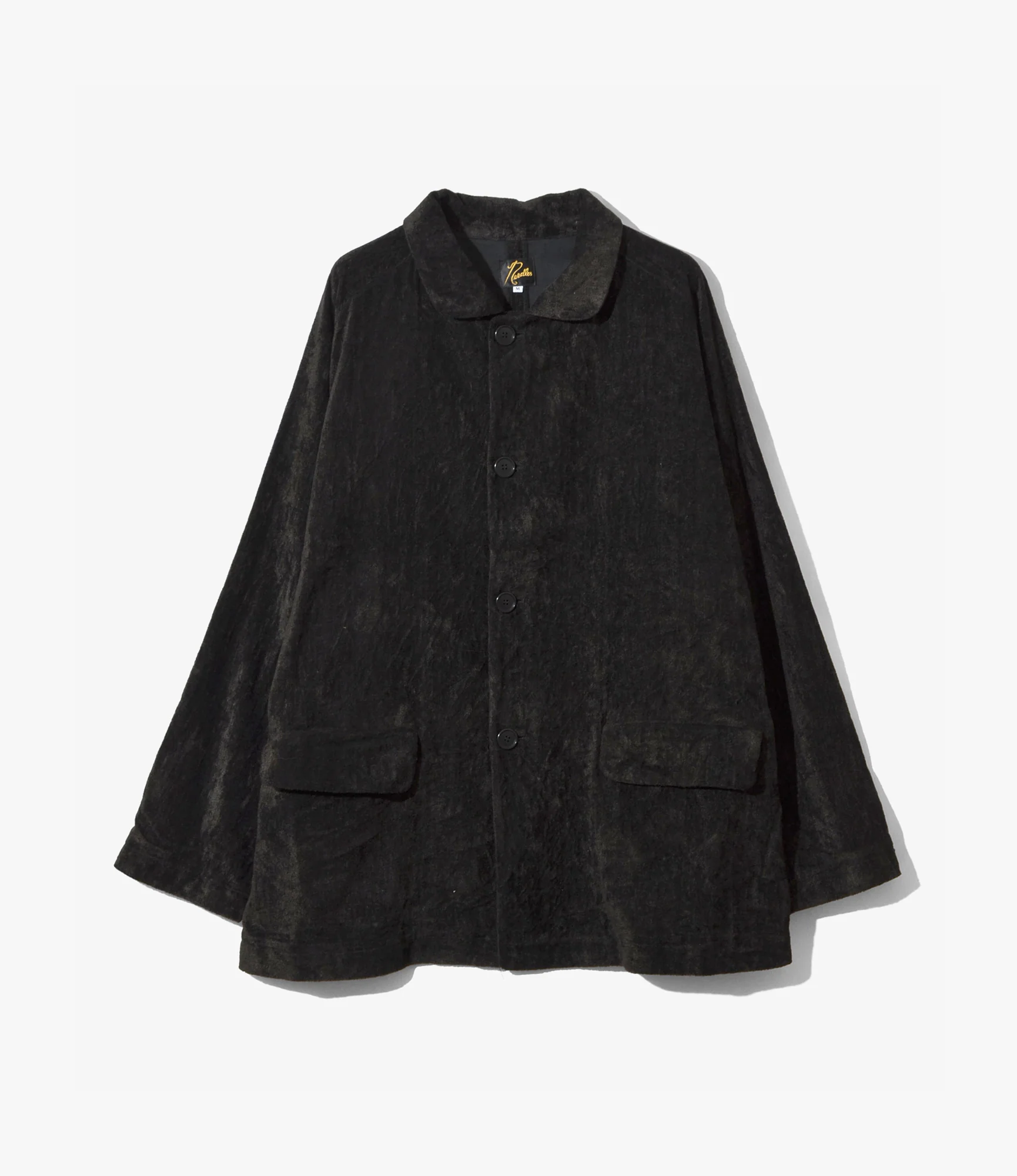 Round Collar Jacket – Black Velvet