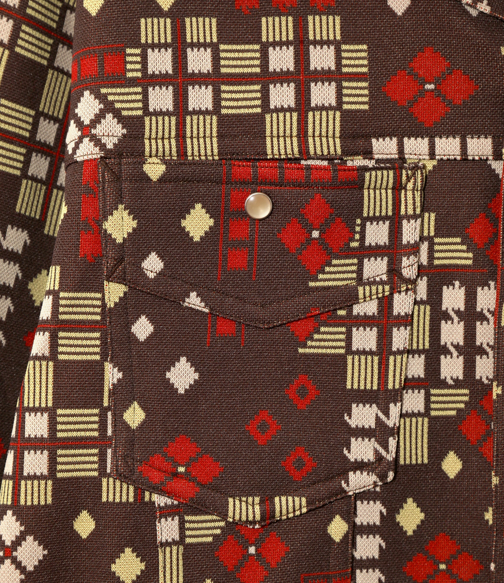 Saddleman Shirt – Brown Jacquard - Image 3