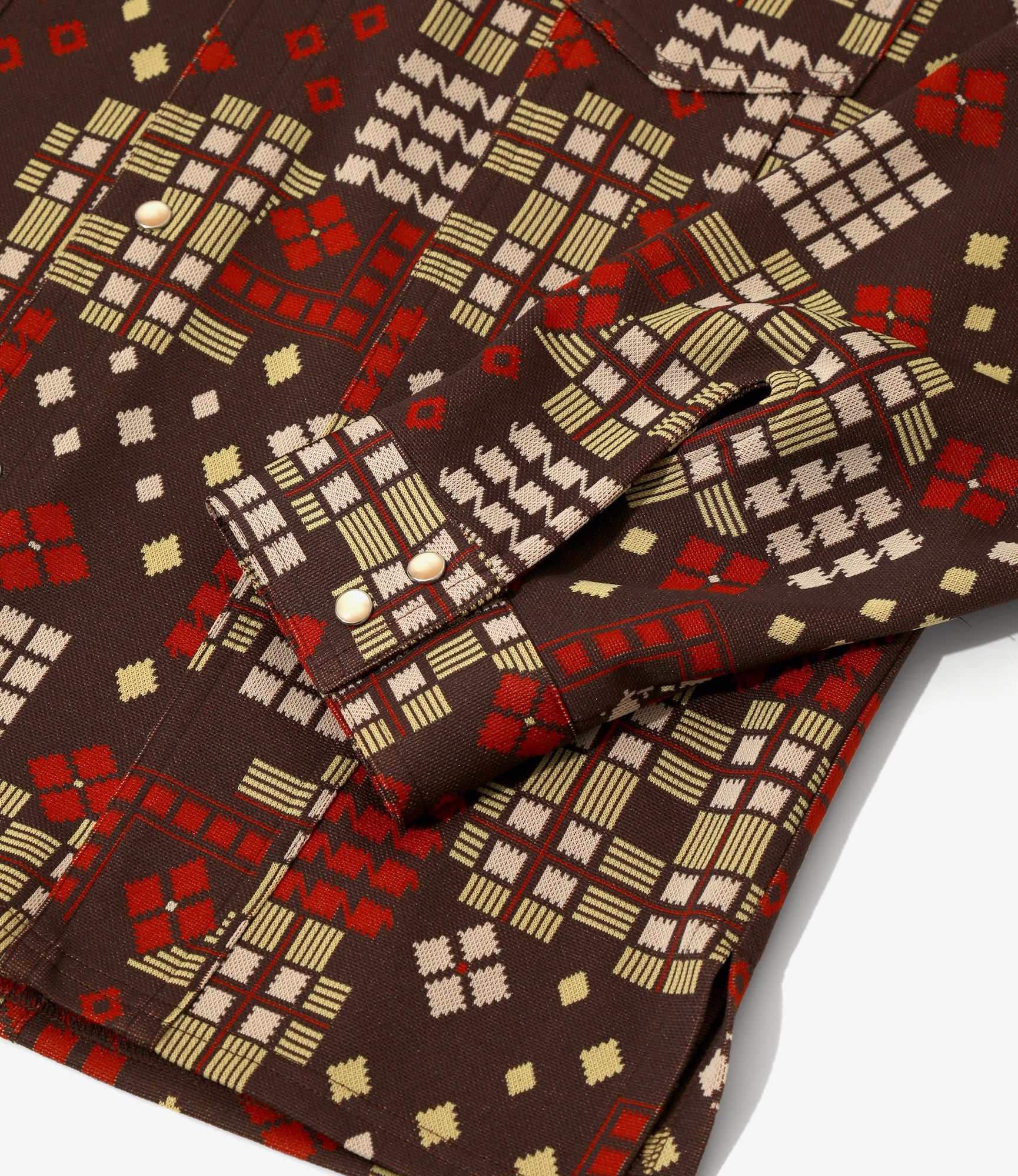 Saddleman Shirt – Brown Jacquard - Image 4