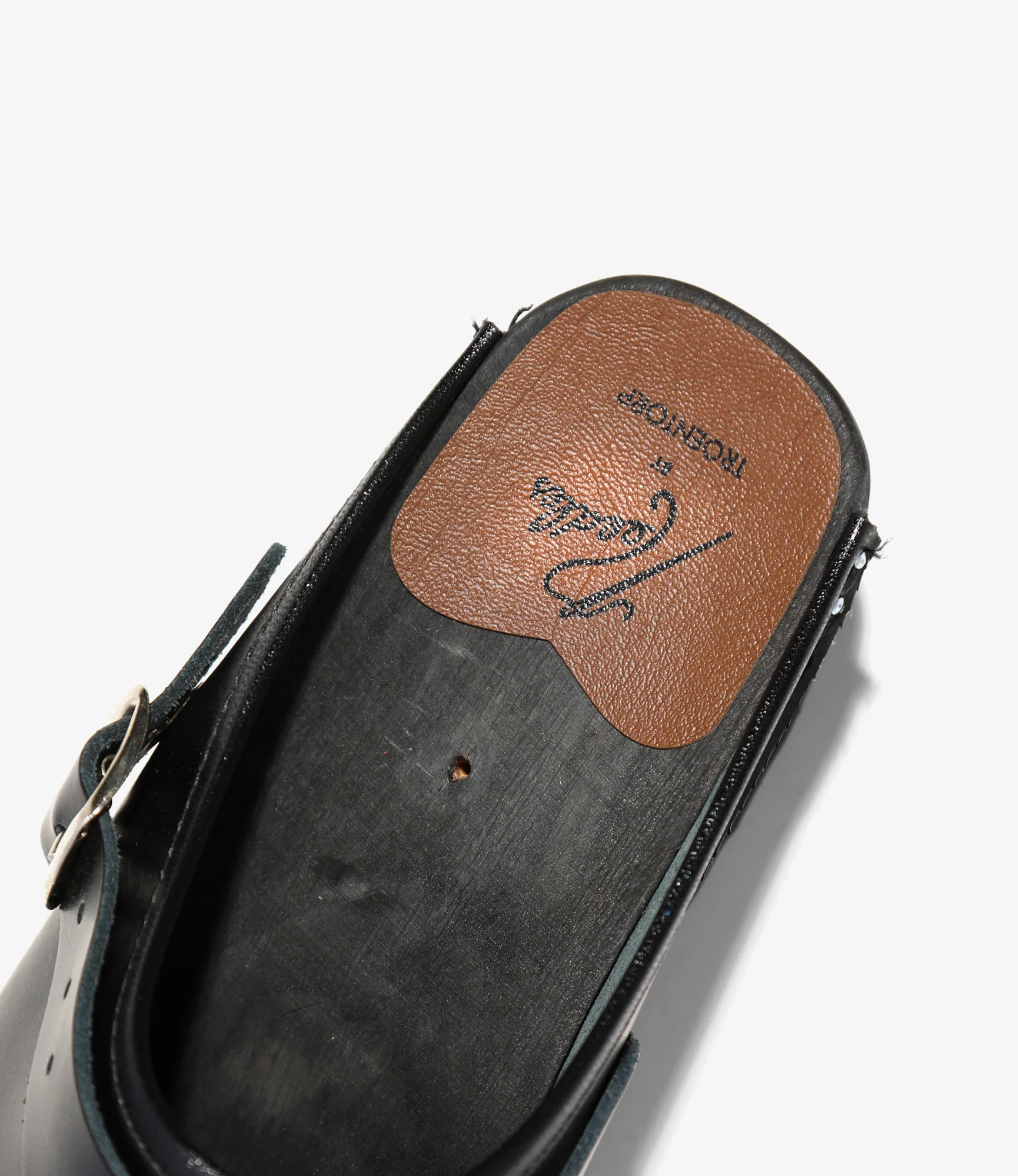Steel Toe 'Safety' Clog – Black Leather - Image 5