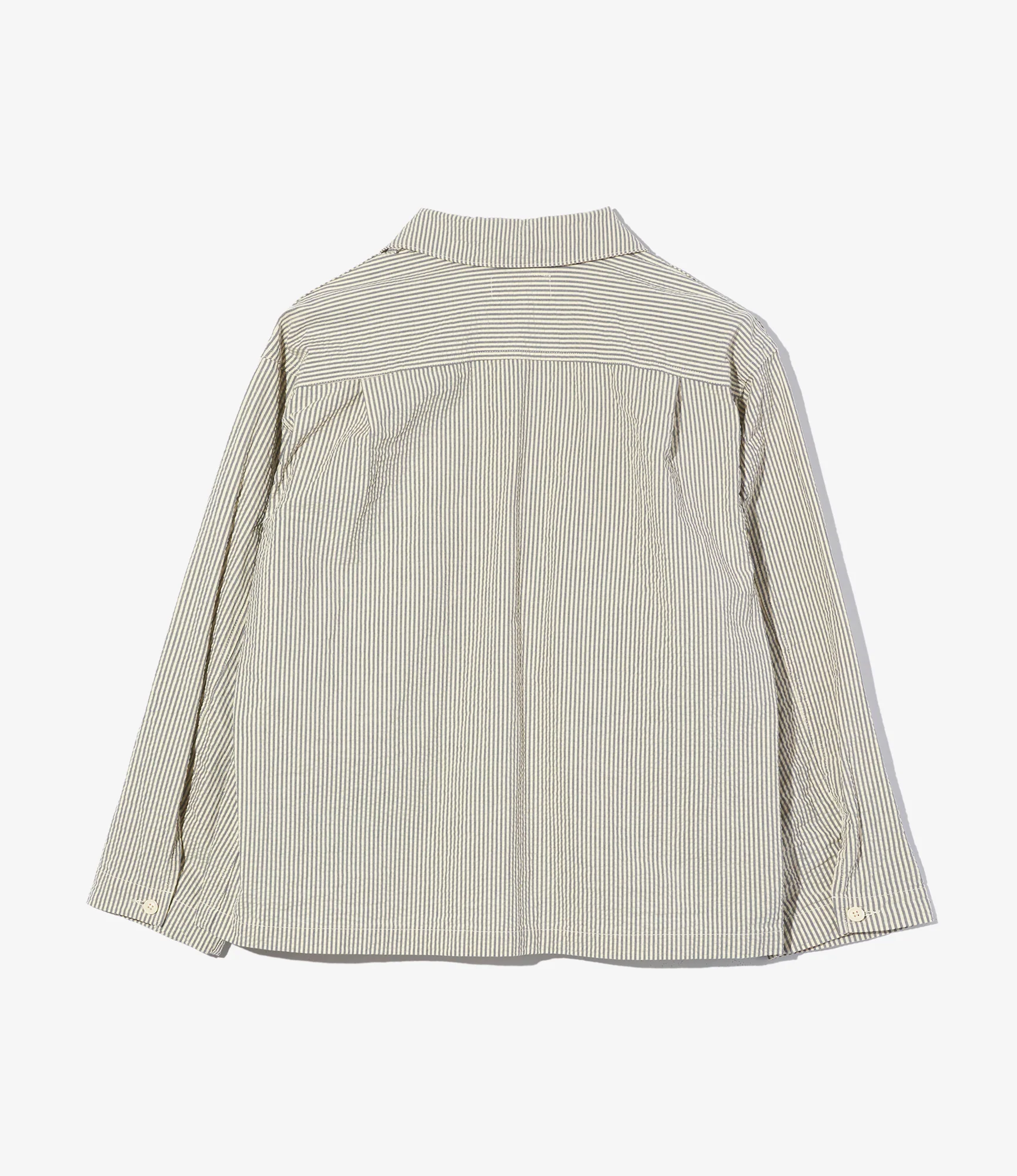 Sea Bees Jacket – Navy/Natural Cotton Seersucker - Image 3