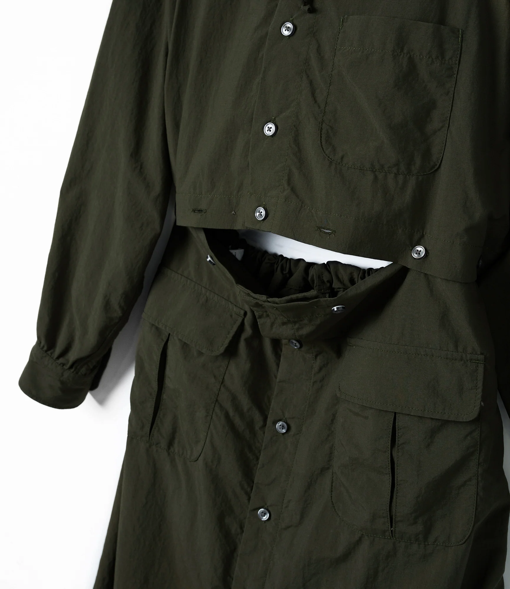 Shifting Dress – Dark Olive Recycled Polyester - Image 3