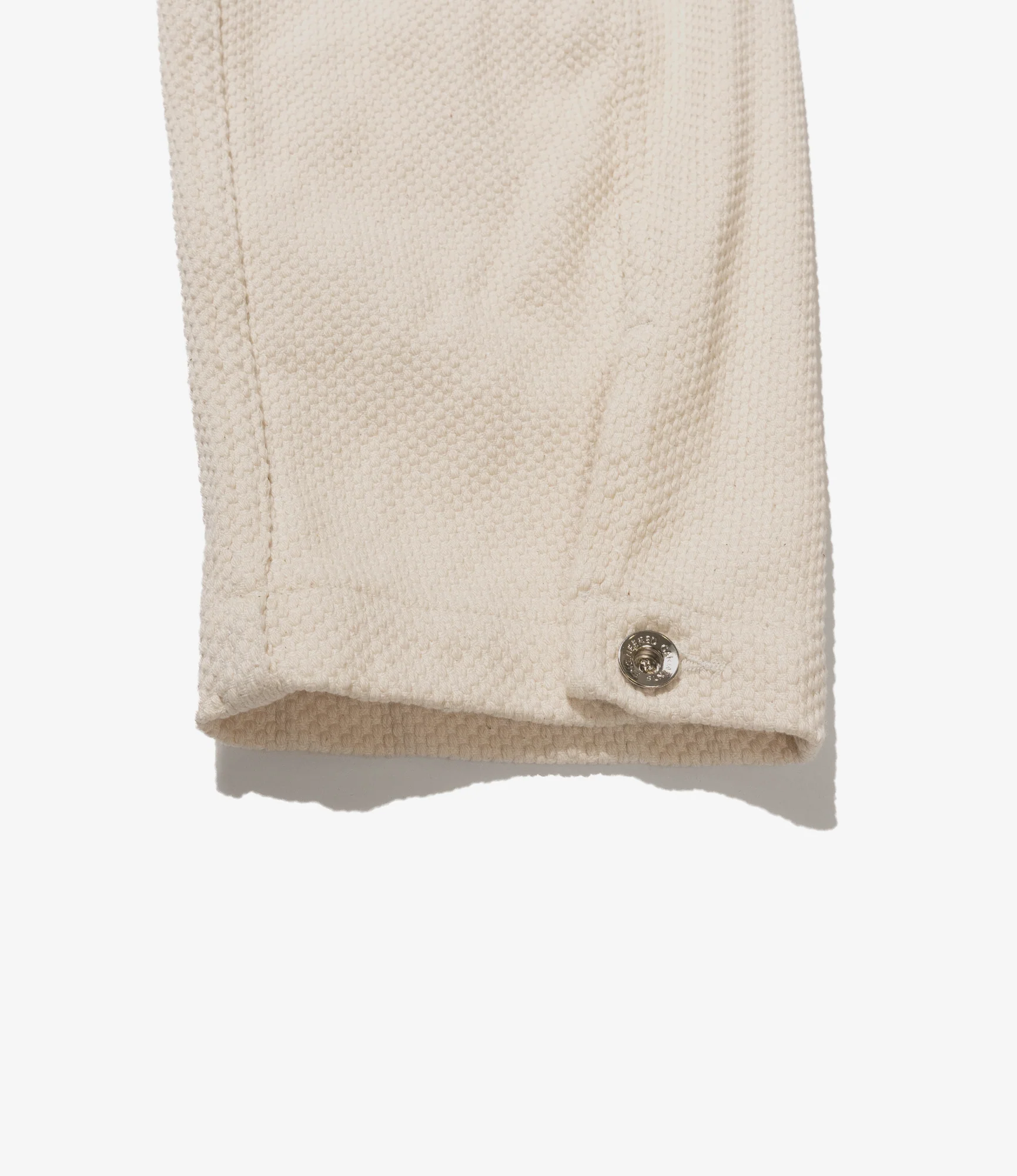 Short Engineer Jacket – Ecru Heavy Basketweave - Image 4