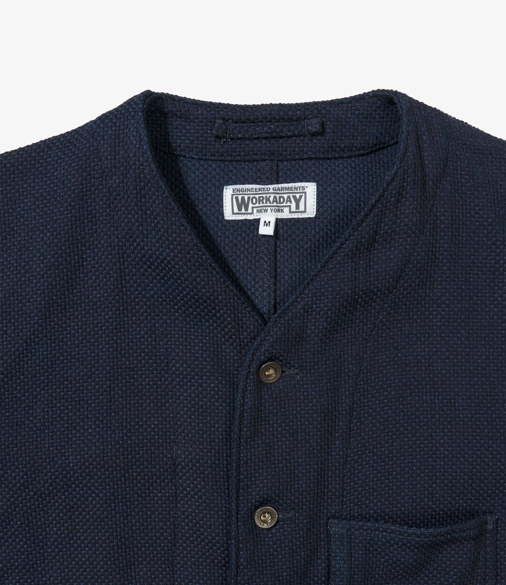 Short Engineer Jacket – Navy Heavy Basketweave - Image 3