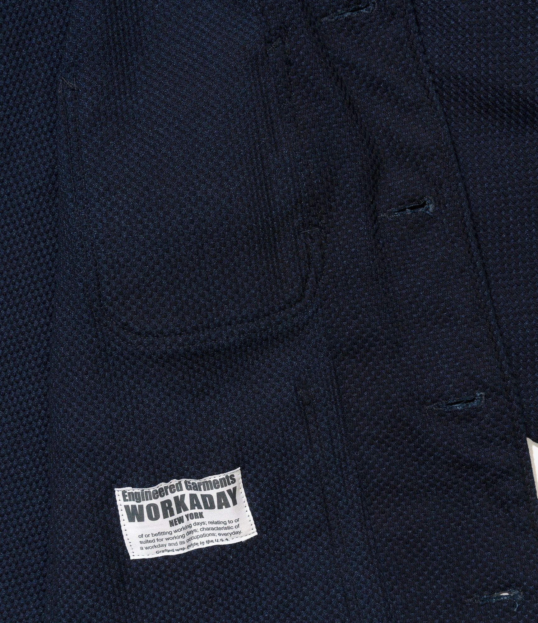 Short Engineer Jacket – Navy Heavy Basketweave - Image 5