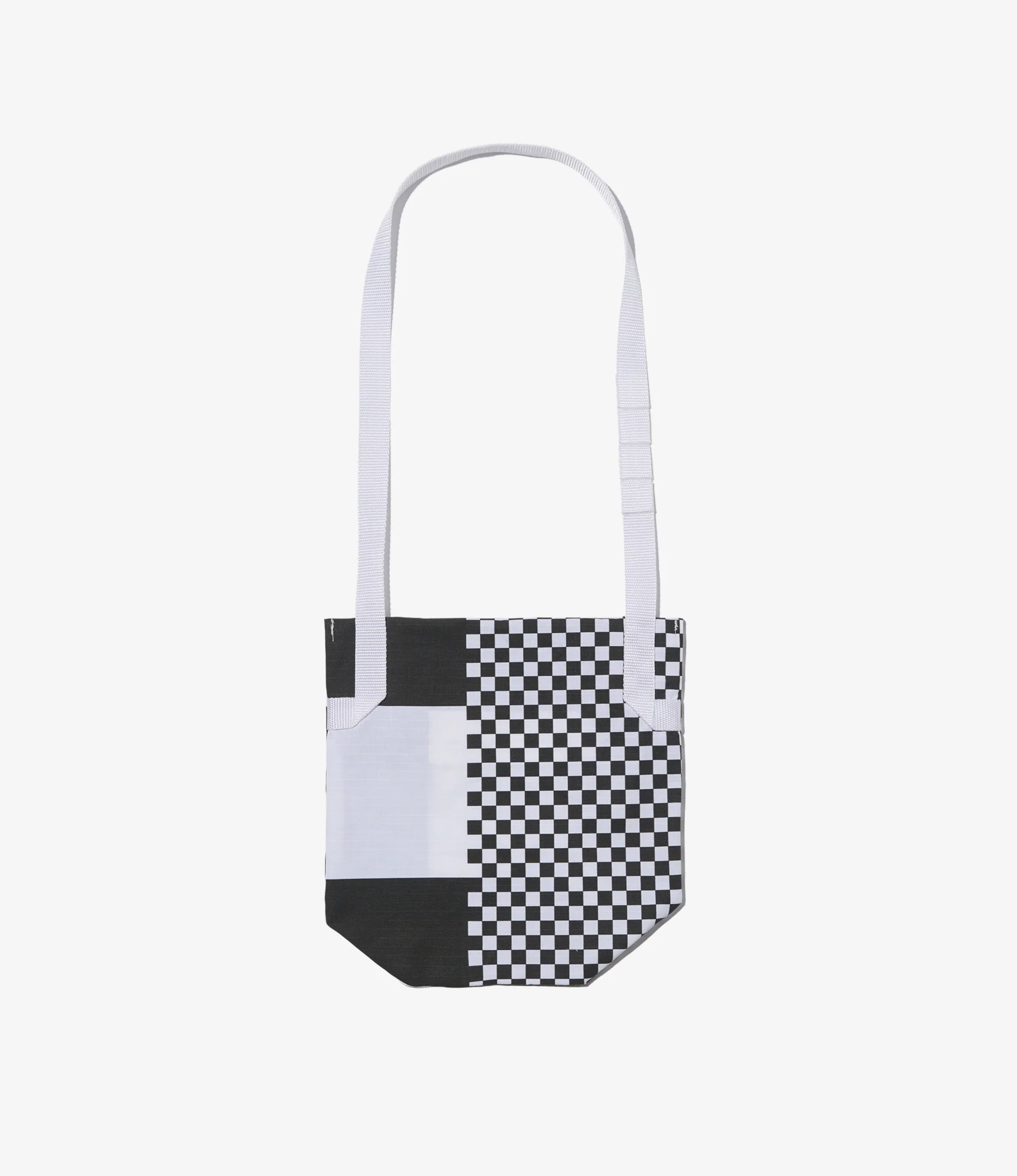 Shoulder Pouch – White/Black Checker Print Ripstop - Image 2