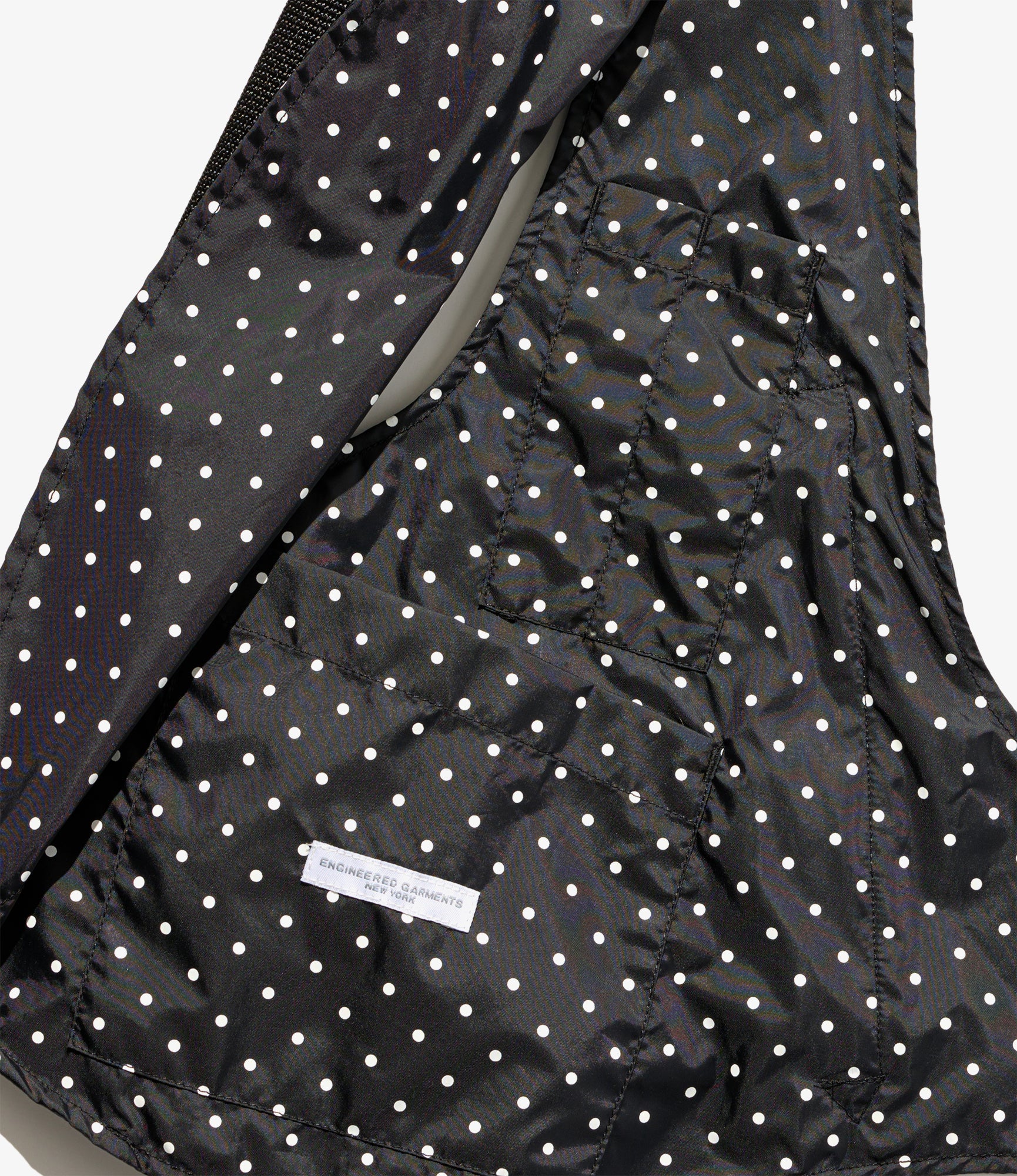 Shoulder Vest – Black Polka Dot Taffeta - Image 4