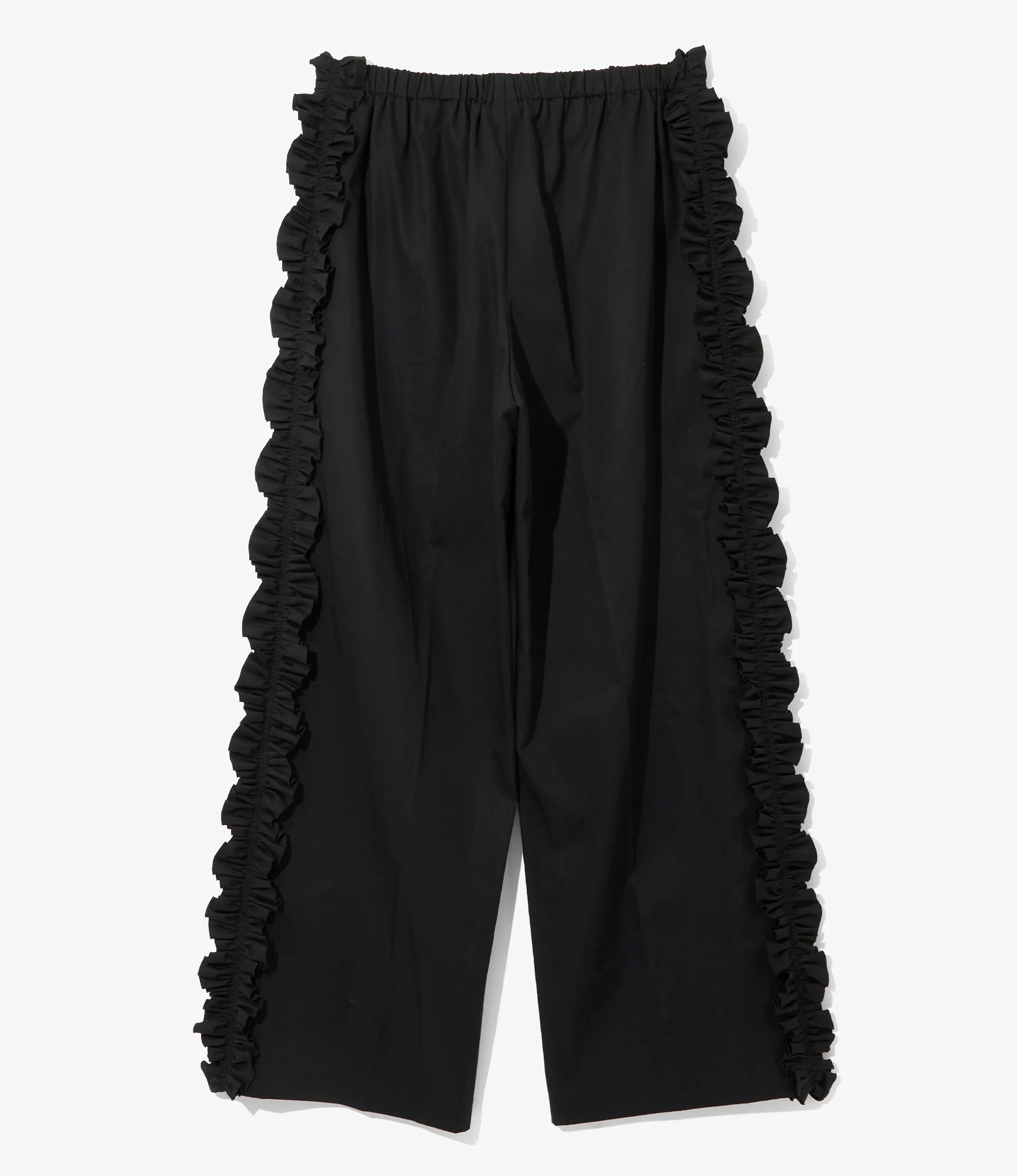Side Frill Flared Pant – Black Twill - Image 5