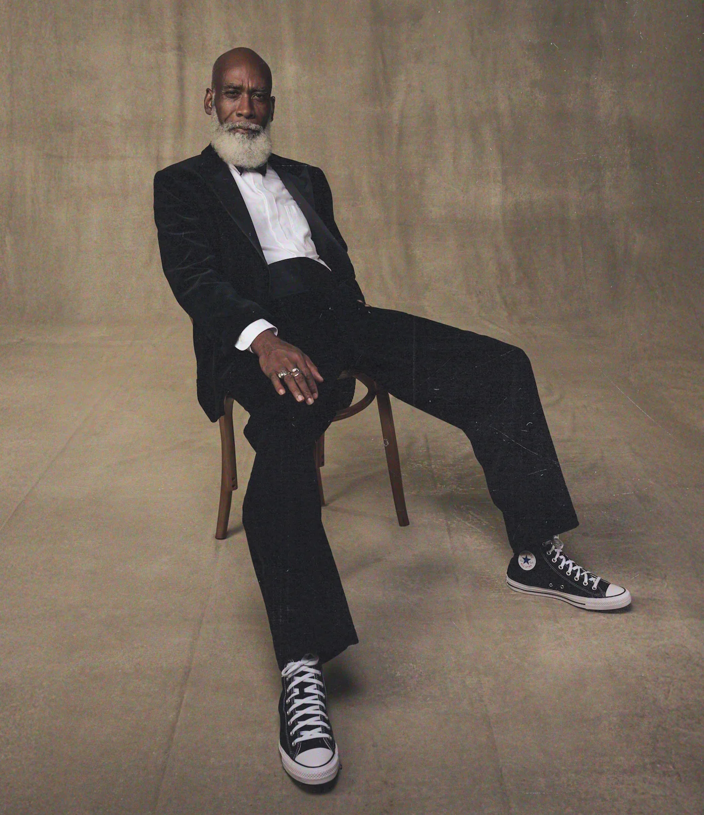 Side Stripe Wide Fatigue Pant – Black Corduroy - Image 5
