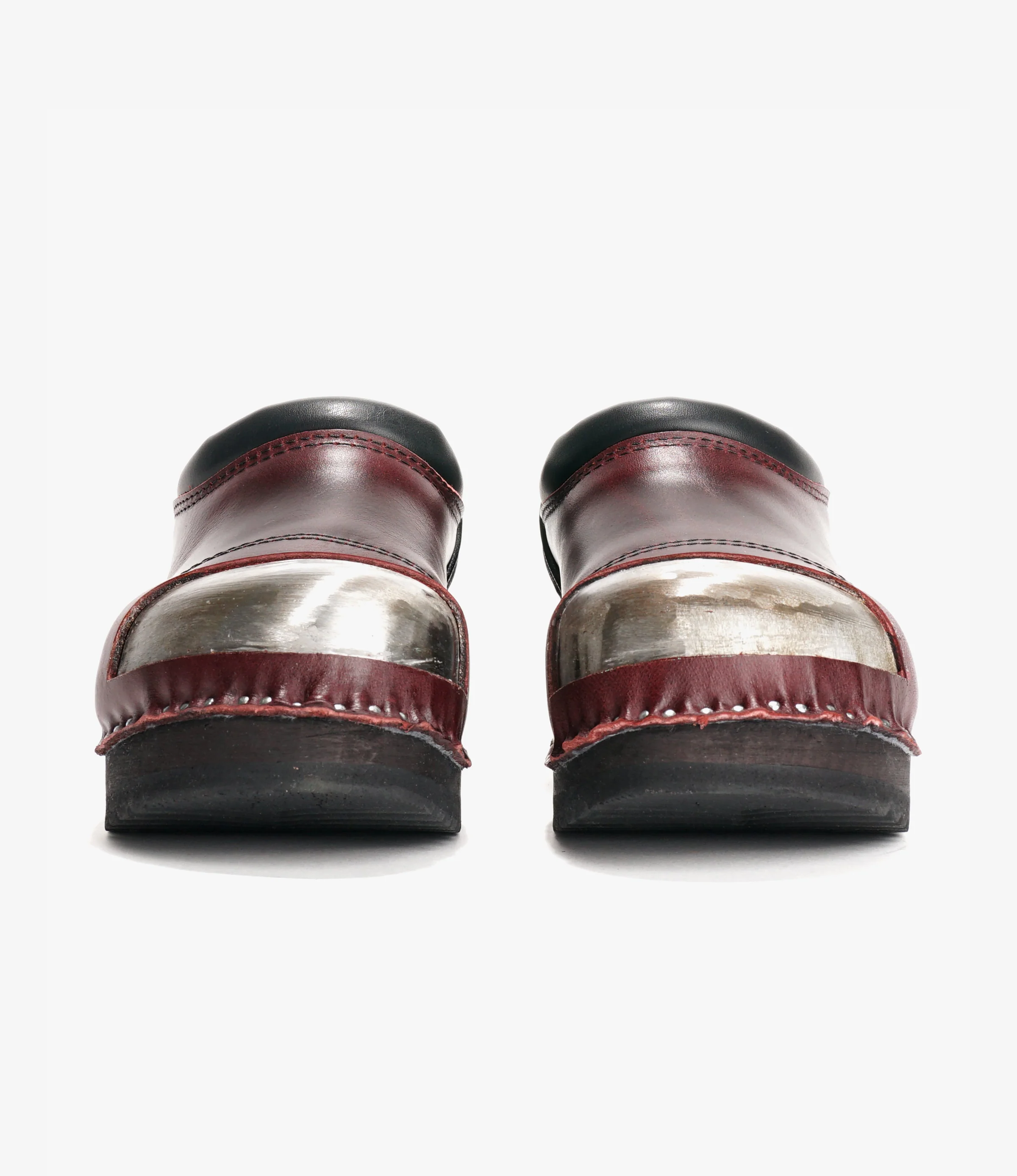 Steel Toe 'Picasso' Clog – Bordeaux Leather - Image 4