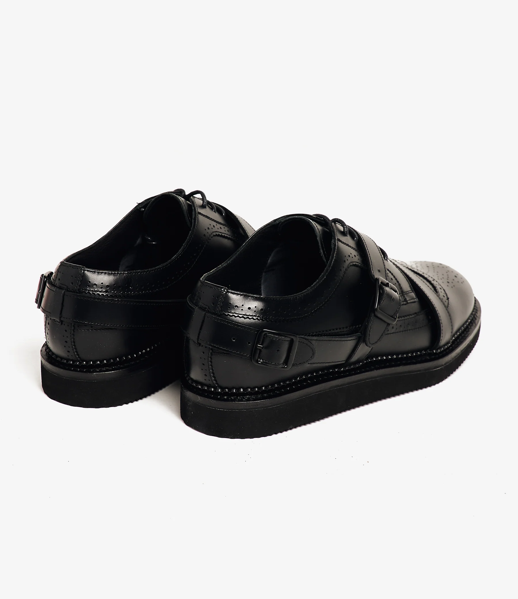 Strap Wingtip – Black Leather - Image 3