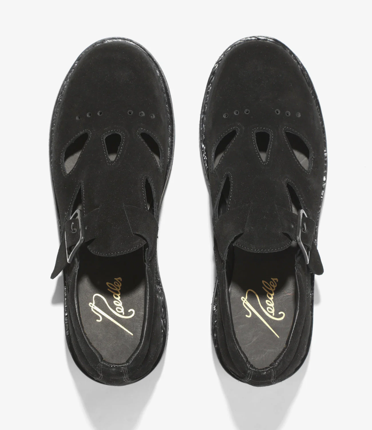 Strapped Oxford Shoes – Black Suede - Image 4