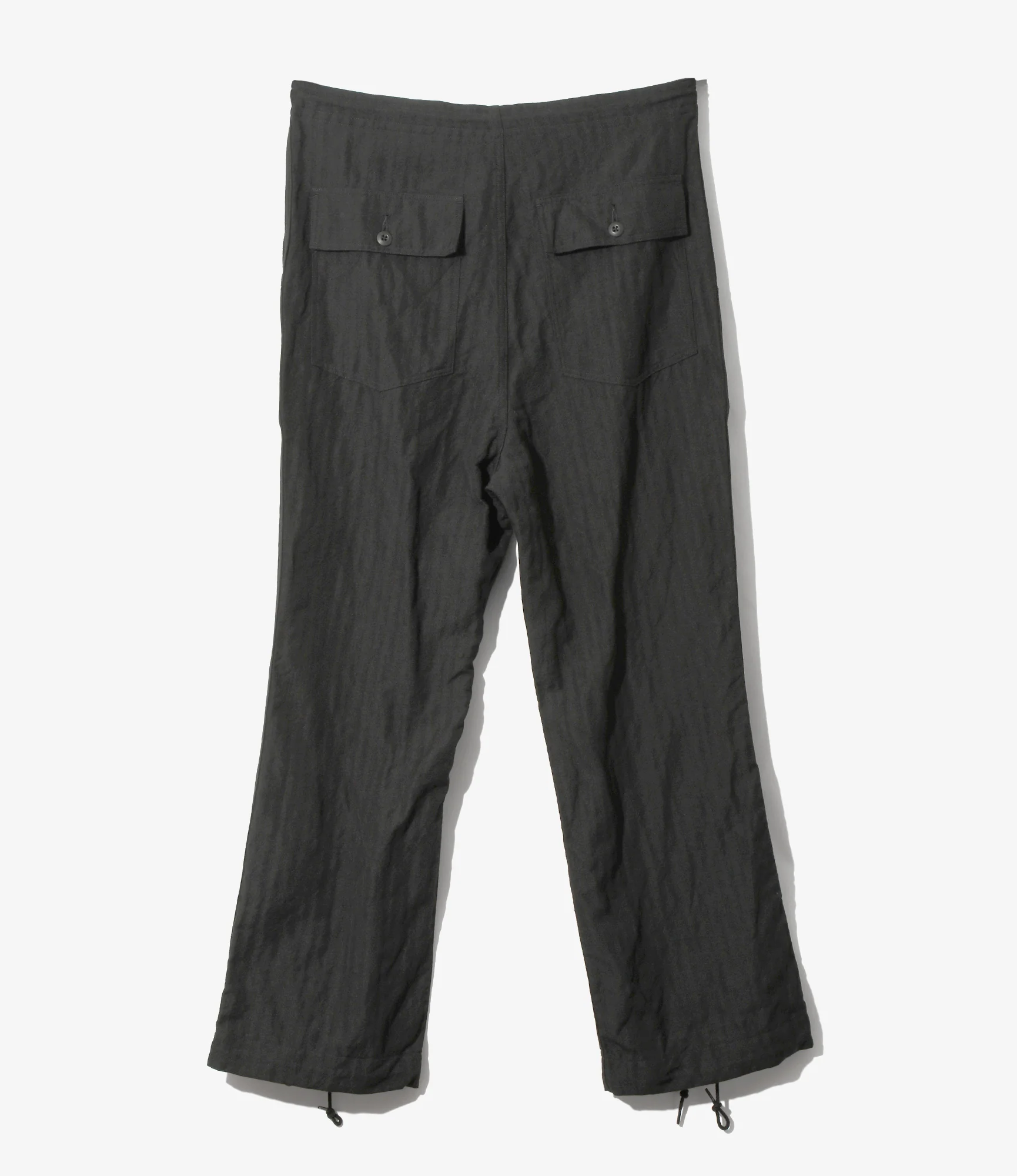 String Fatigue Pant – Black Herringbone Wool/Linen - Image 4